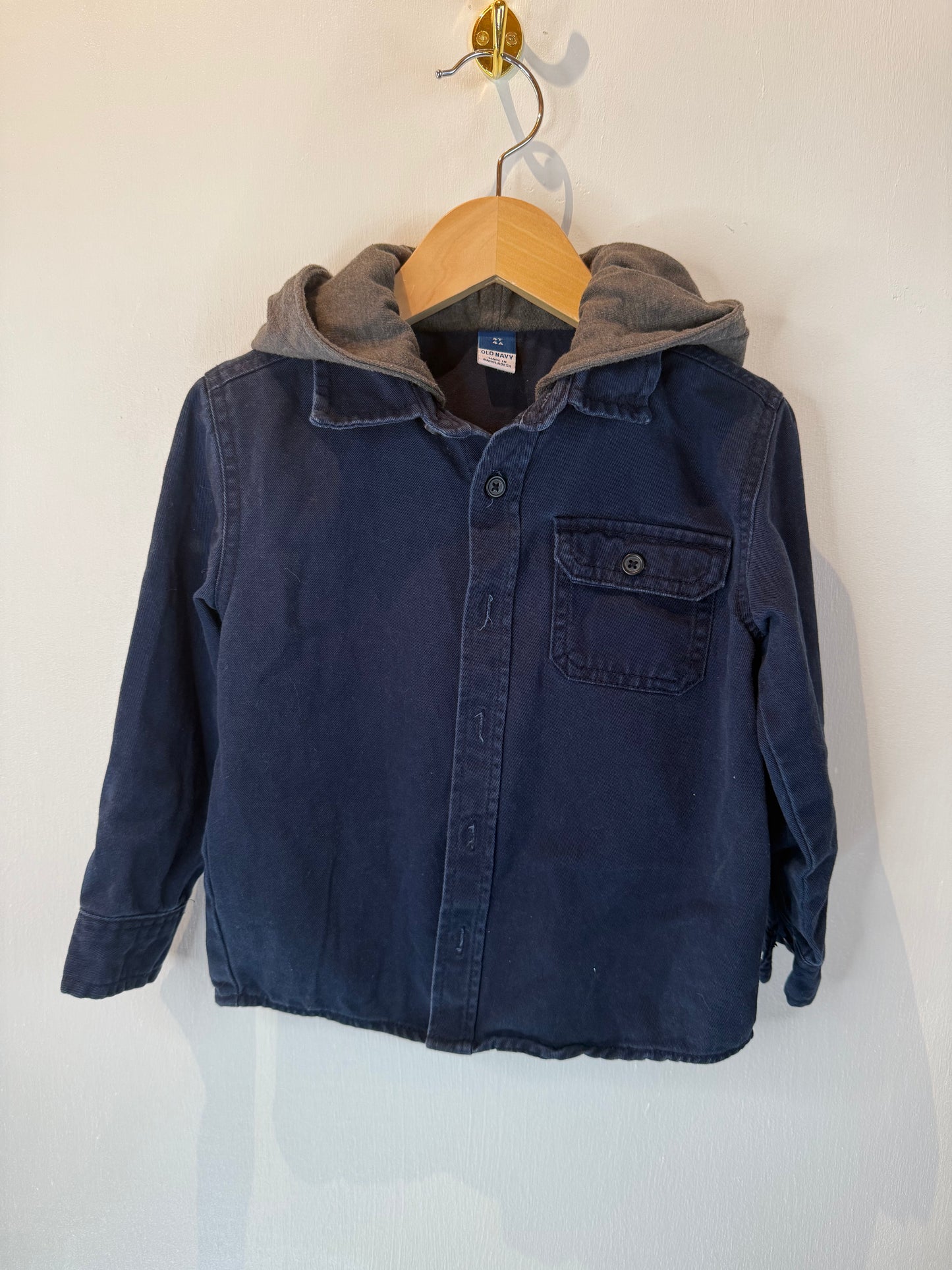 OLD NAVY BLUE HOODED JACKET SIZE 4