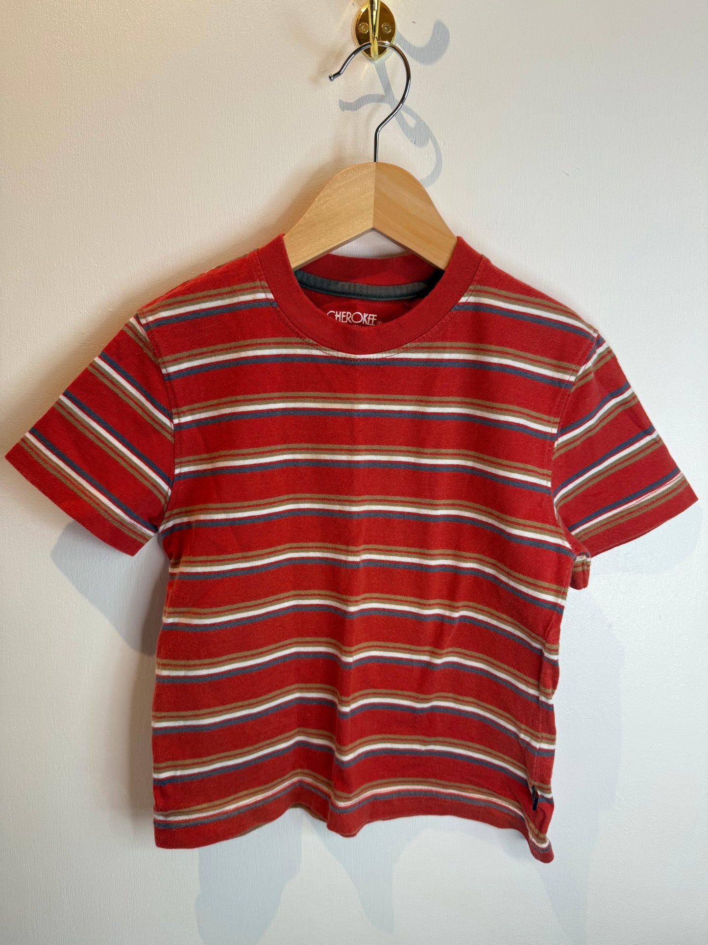 CHEROKEE RED STRIPPED SHIRT 3T