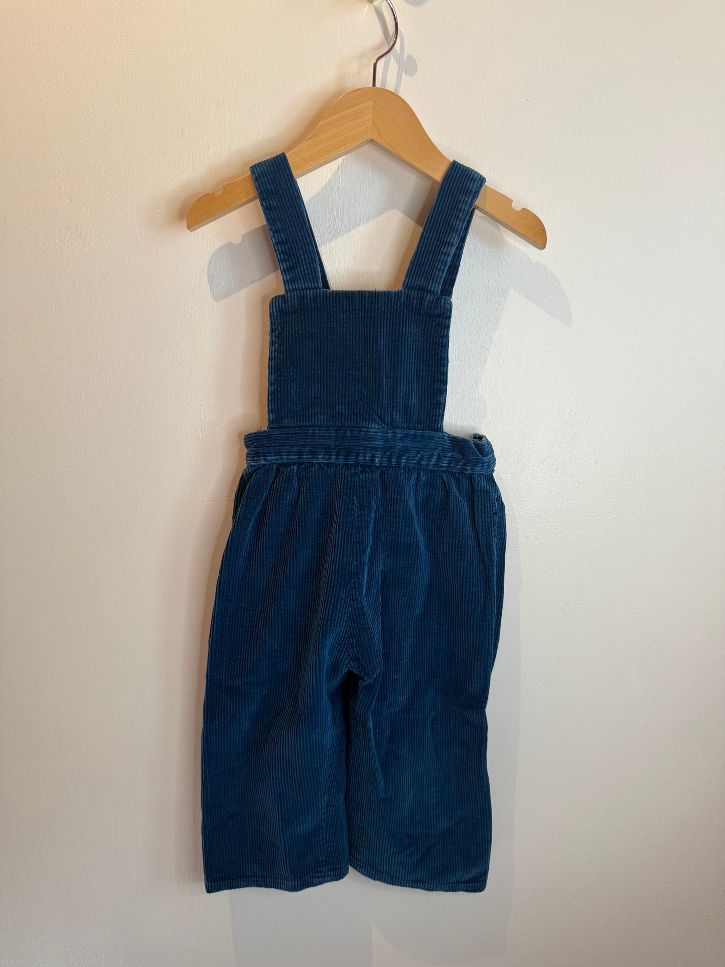HANDMADE BLUE CORDUROY OVERALLS 2-3T