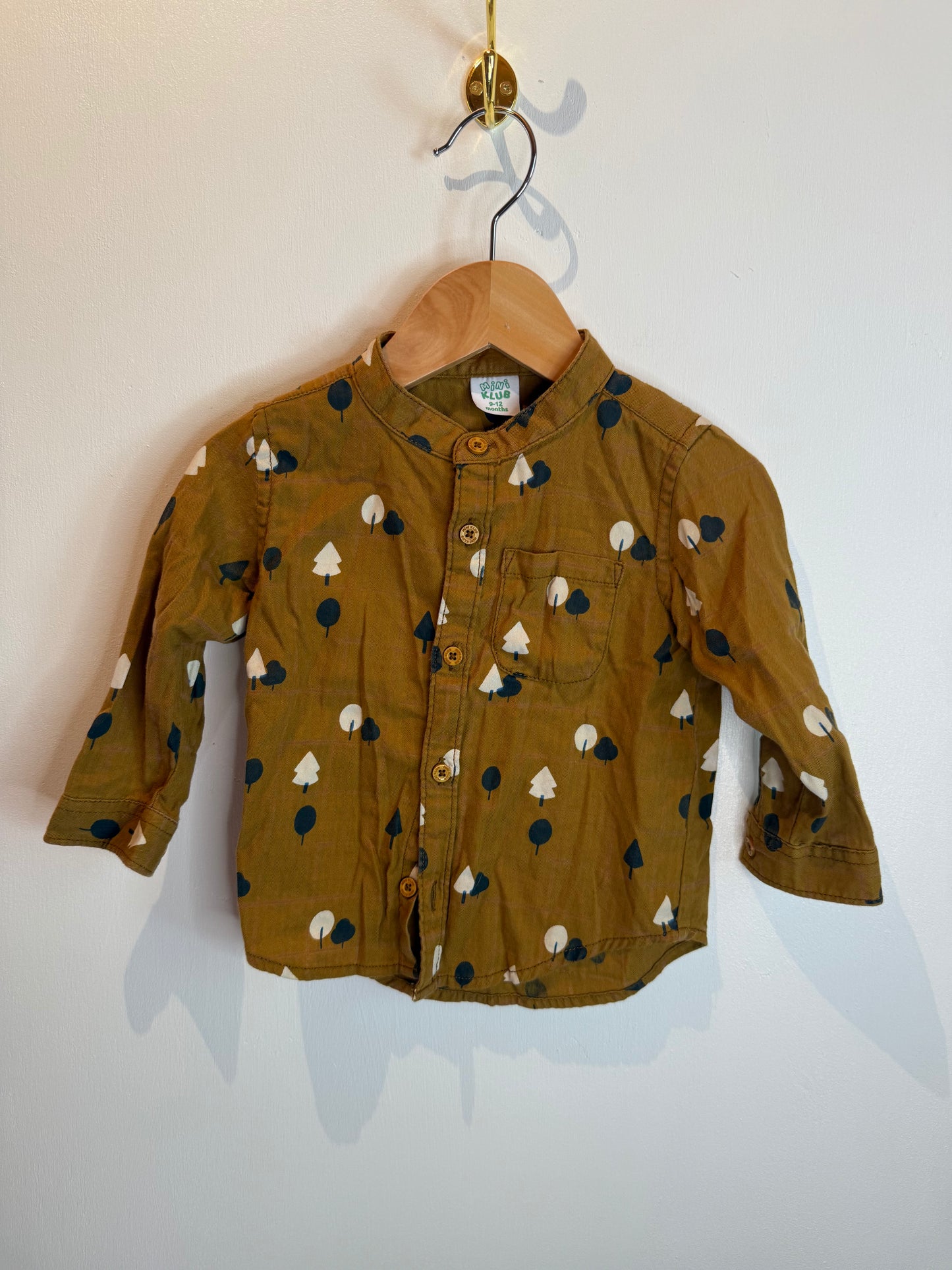 MINI KLUB TREE BUTTON UP SHIRT 9-12M