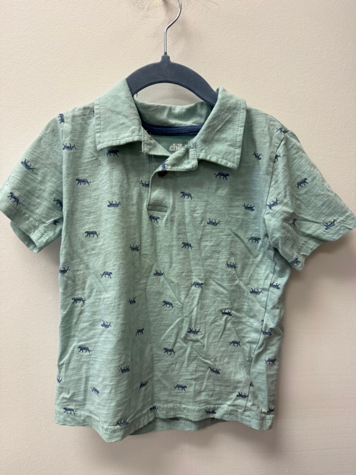 CARTERS COLLARED TIGER SHIRT SIZE 4T