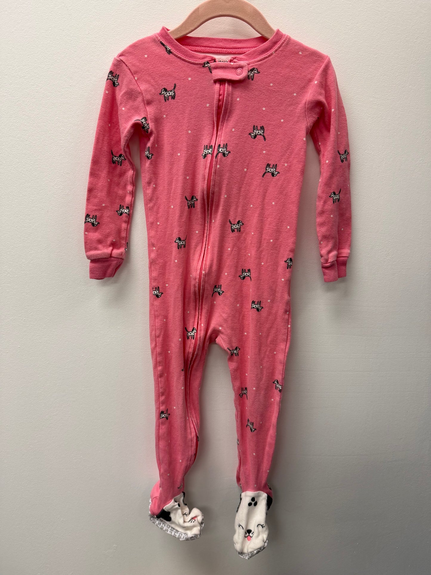 CARTERS PINK DOG SLEEPER SIZE 2T