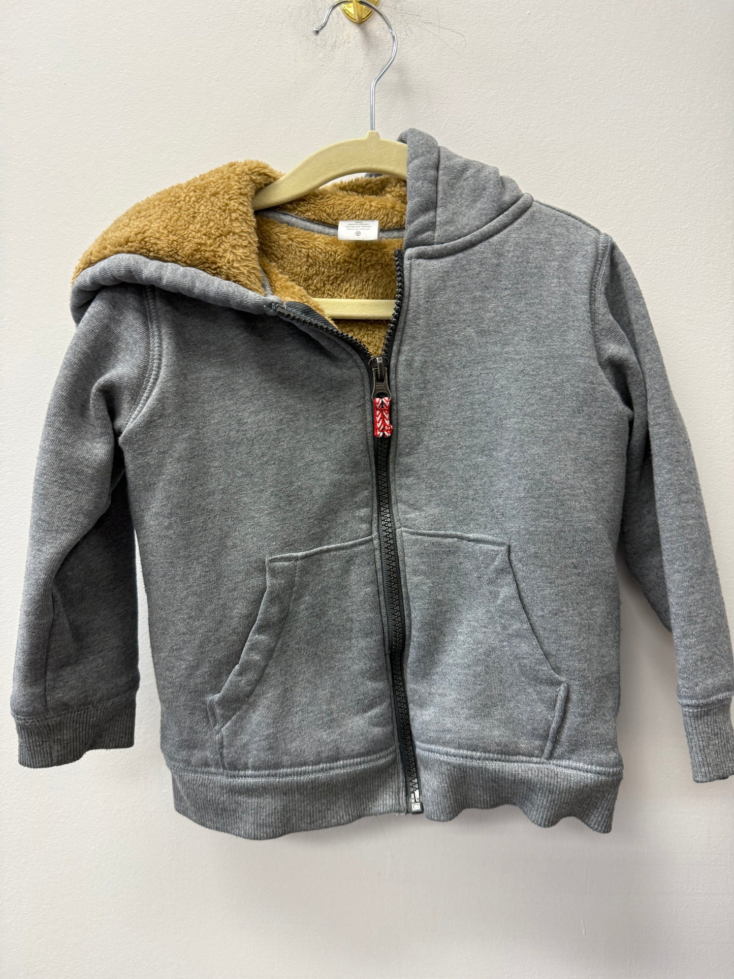 CARTERS GREY SHERPA LINED SWEATER SIZE 4T