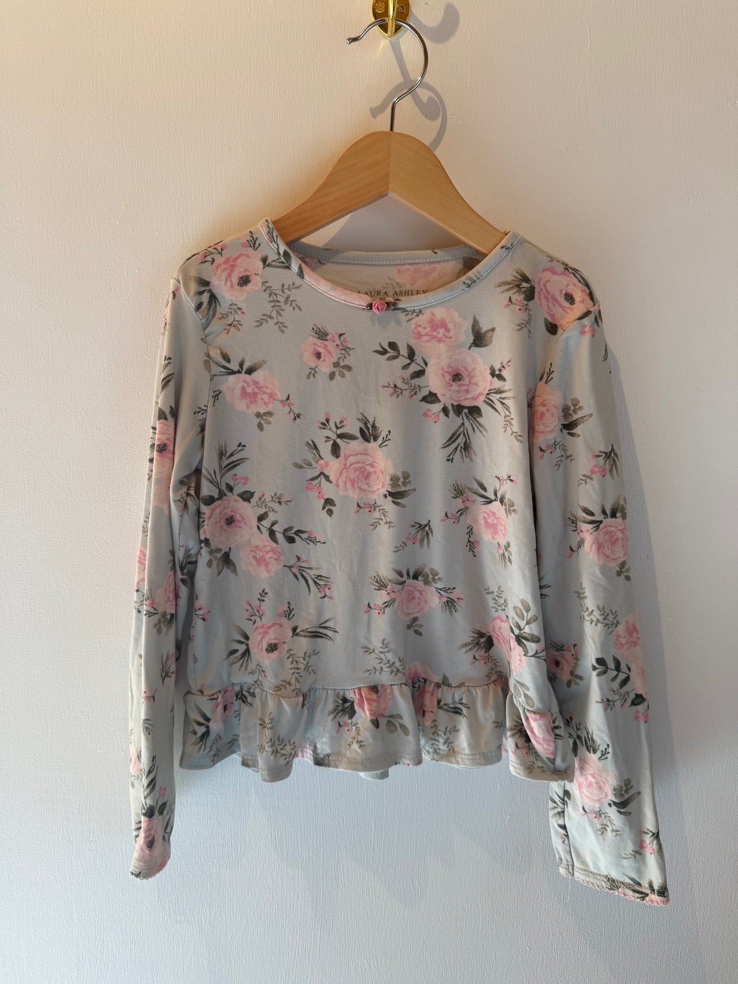 LAURA ASHLEY BLUE FLORAL SHIRT SIZE 5