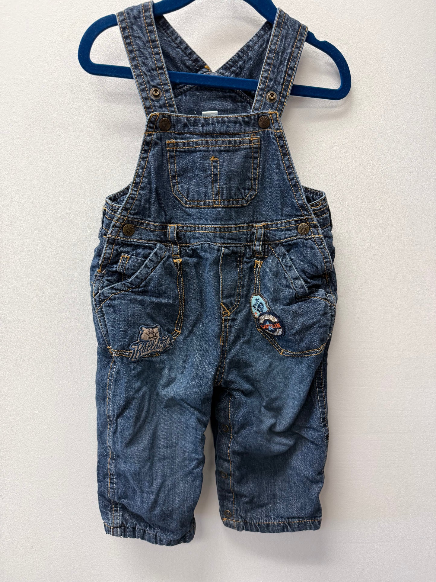 VINTAGE CHILDRENS PLACE LINED OVERALLS SIZE 12M