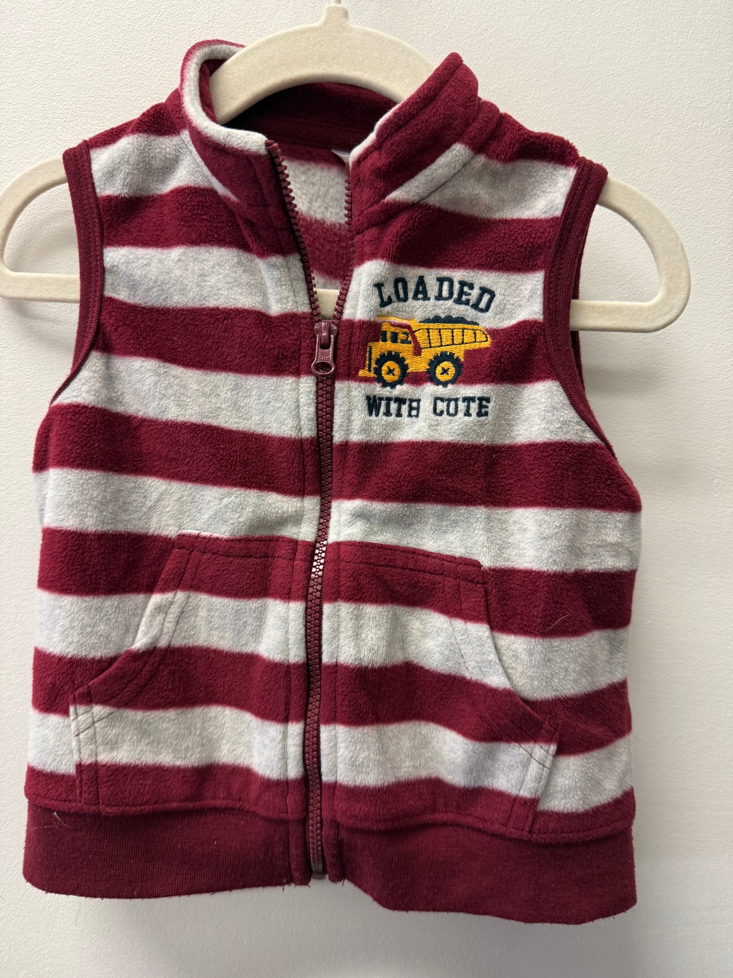 GEORGE FLEECE TRUCK VEST SIZE 12-18M