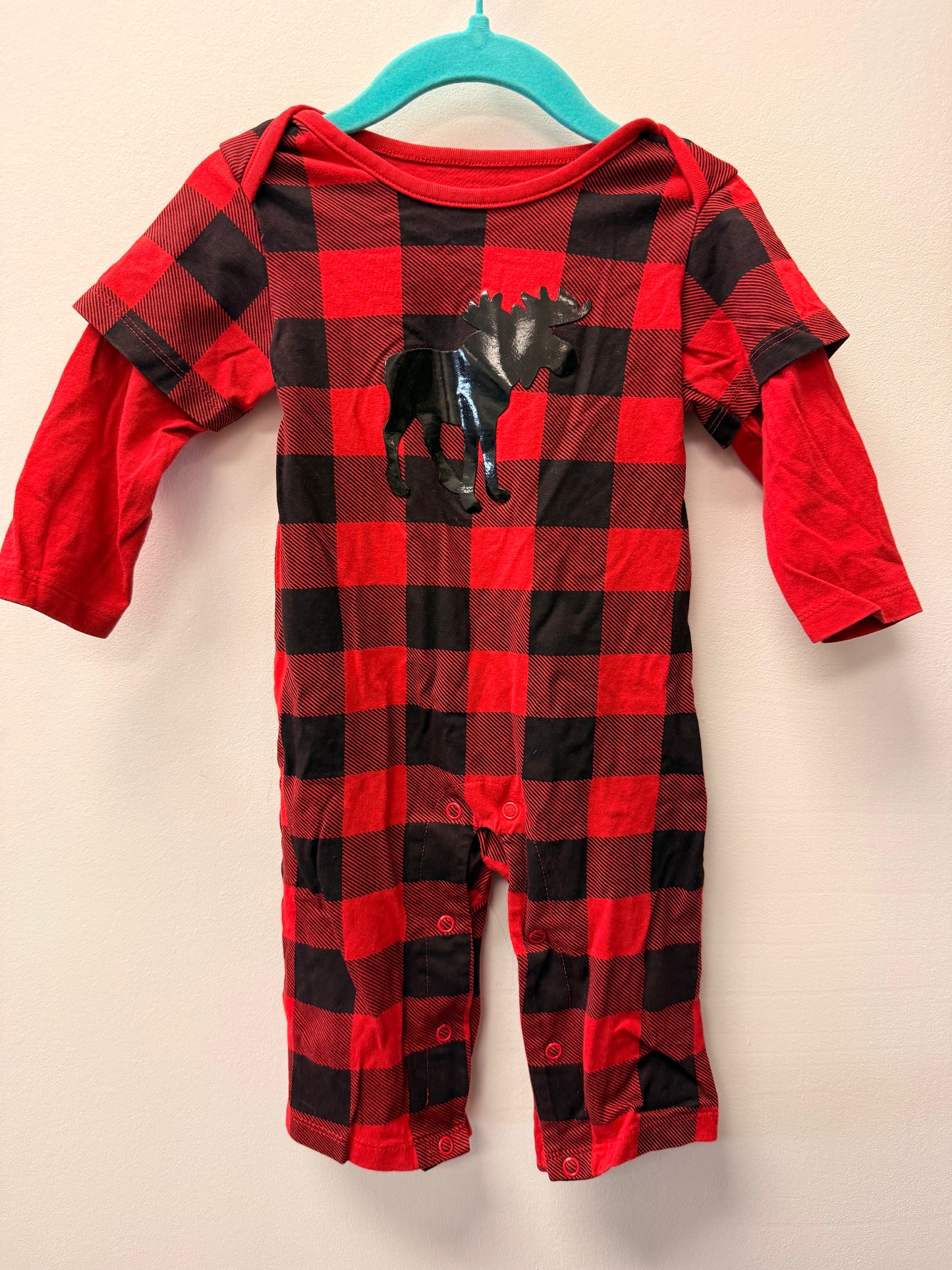 GEORGE PLAID MOOSE ONE PIECE SIZE 12-18M