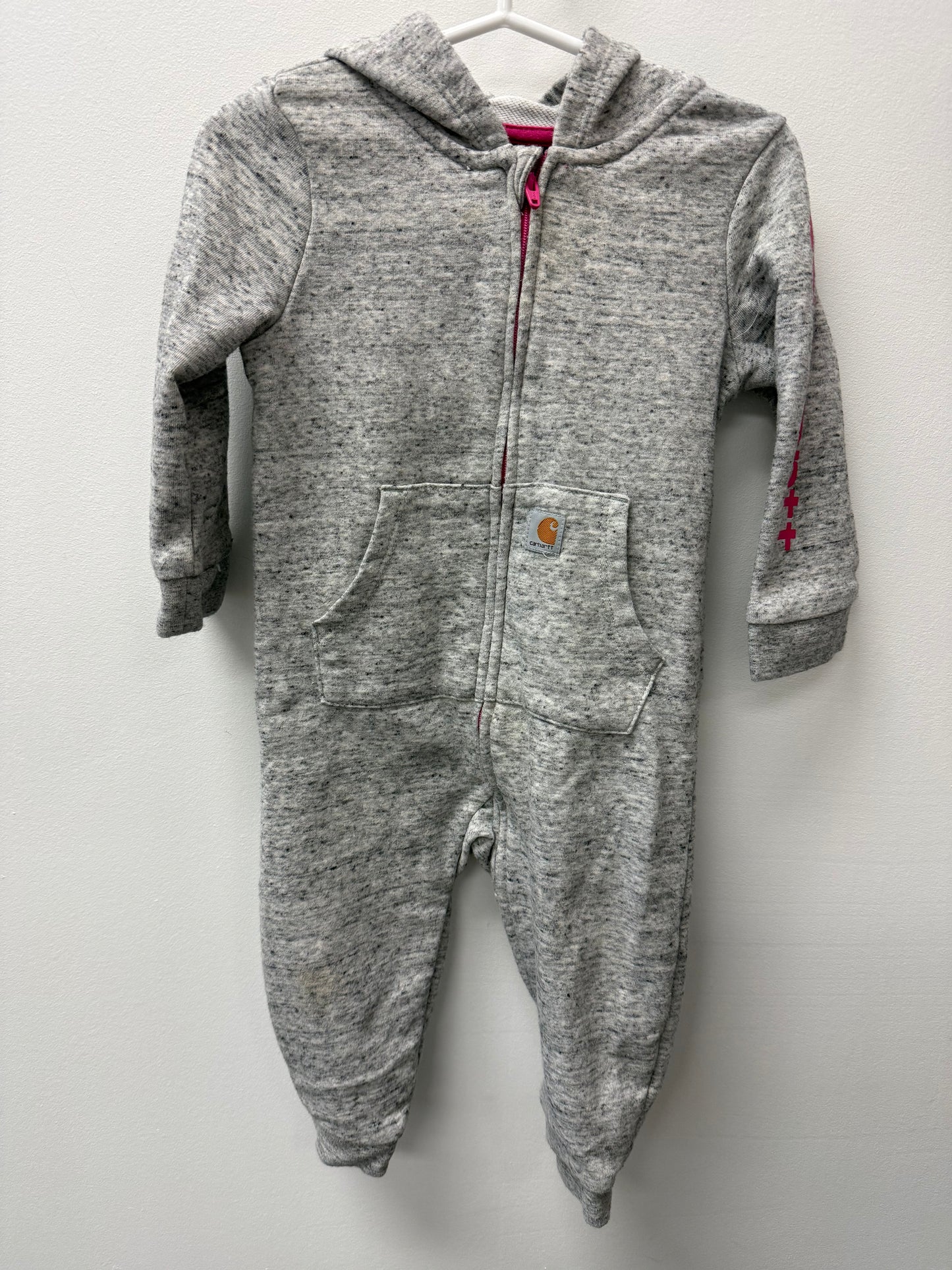 CAHARTT GREY HOODED ONE PIECE SIZE 12M
