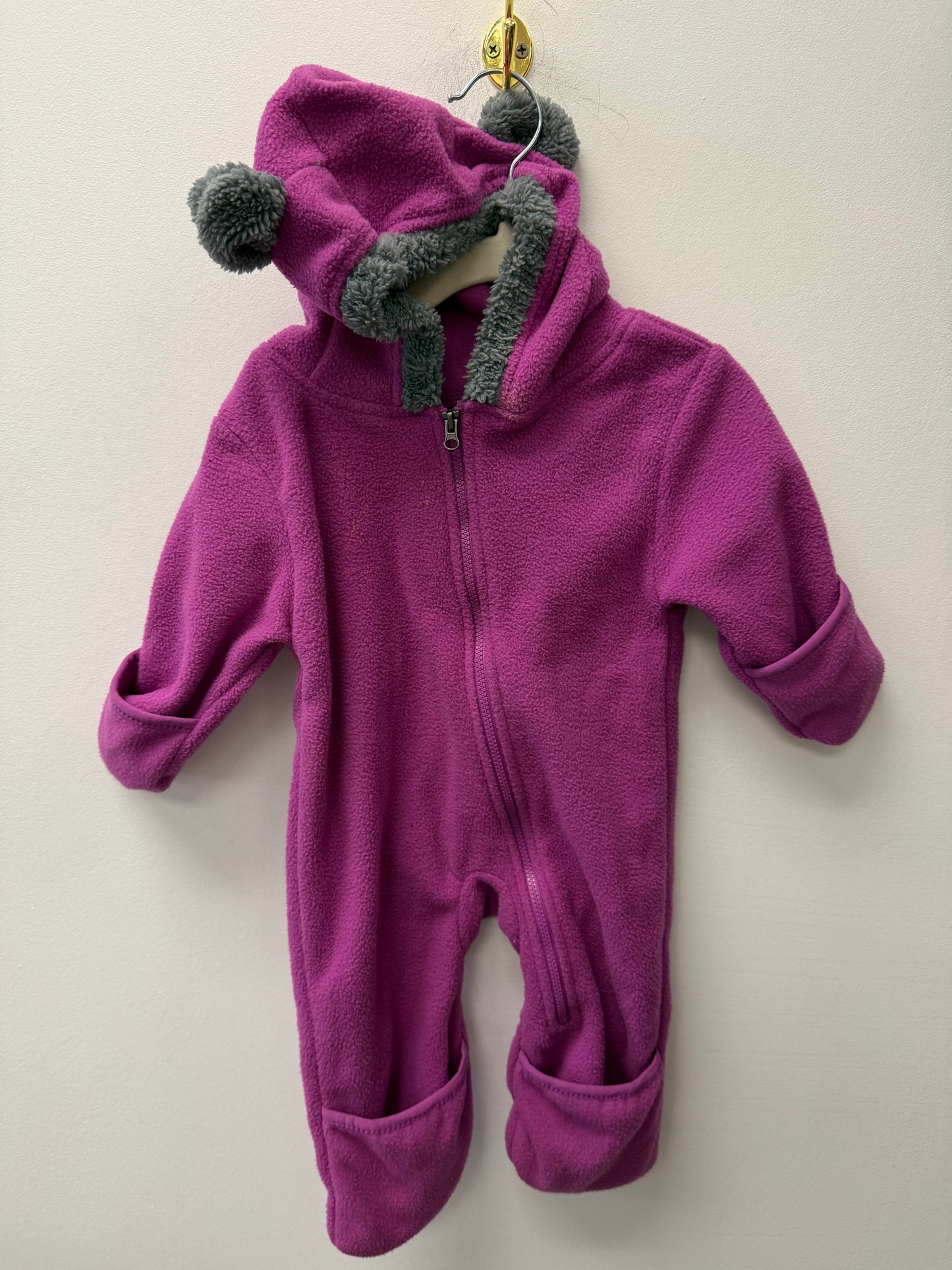 CUDDLE CLUB FLEECE BUNTING SUIT SIZE 3-6M