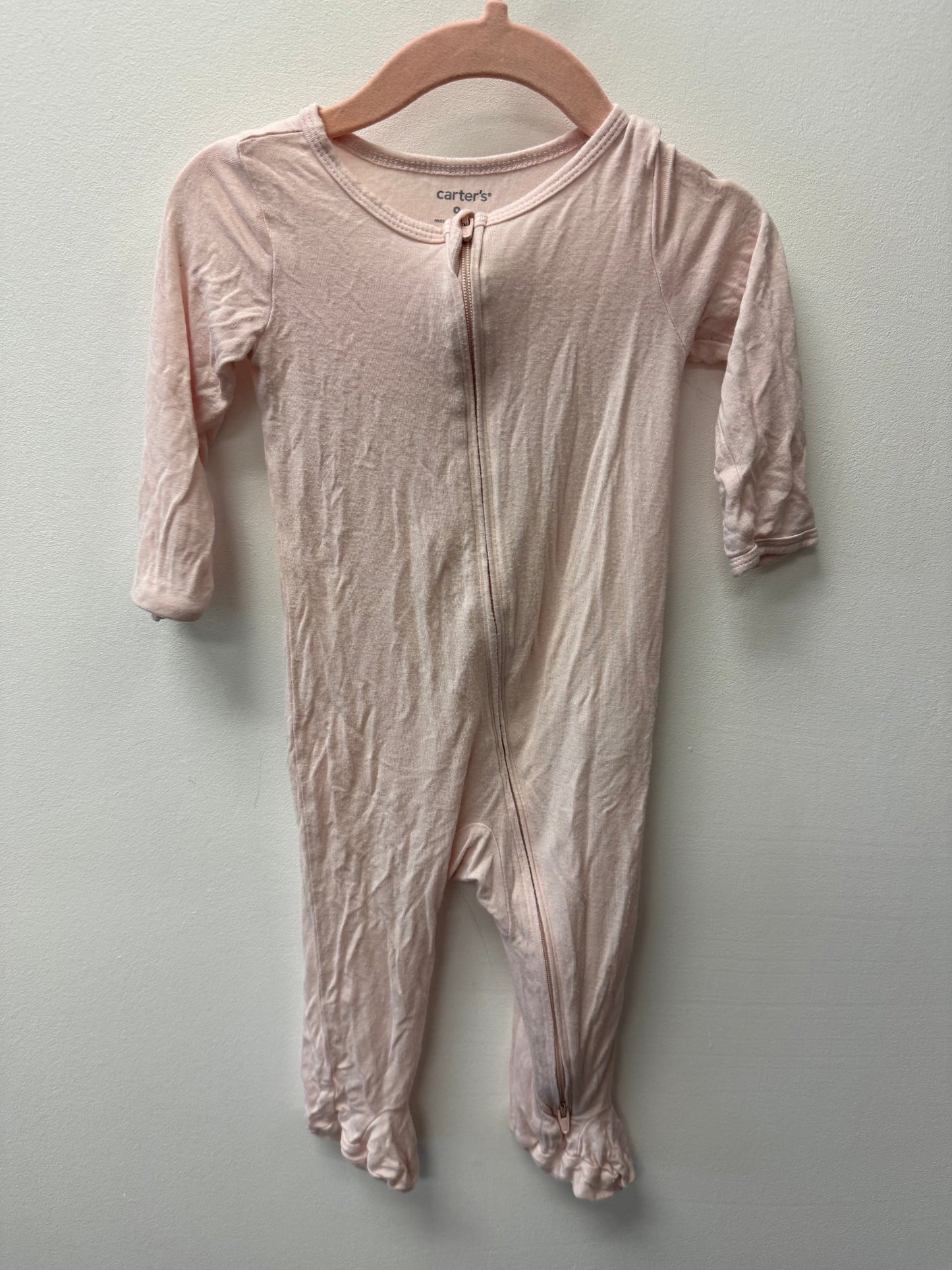 CARTERS PINK BAMBOO SLEEPER SIZE 9M