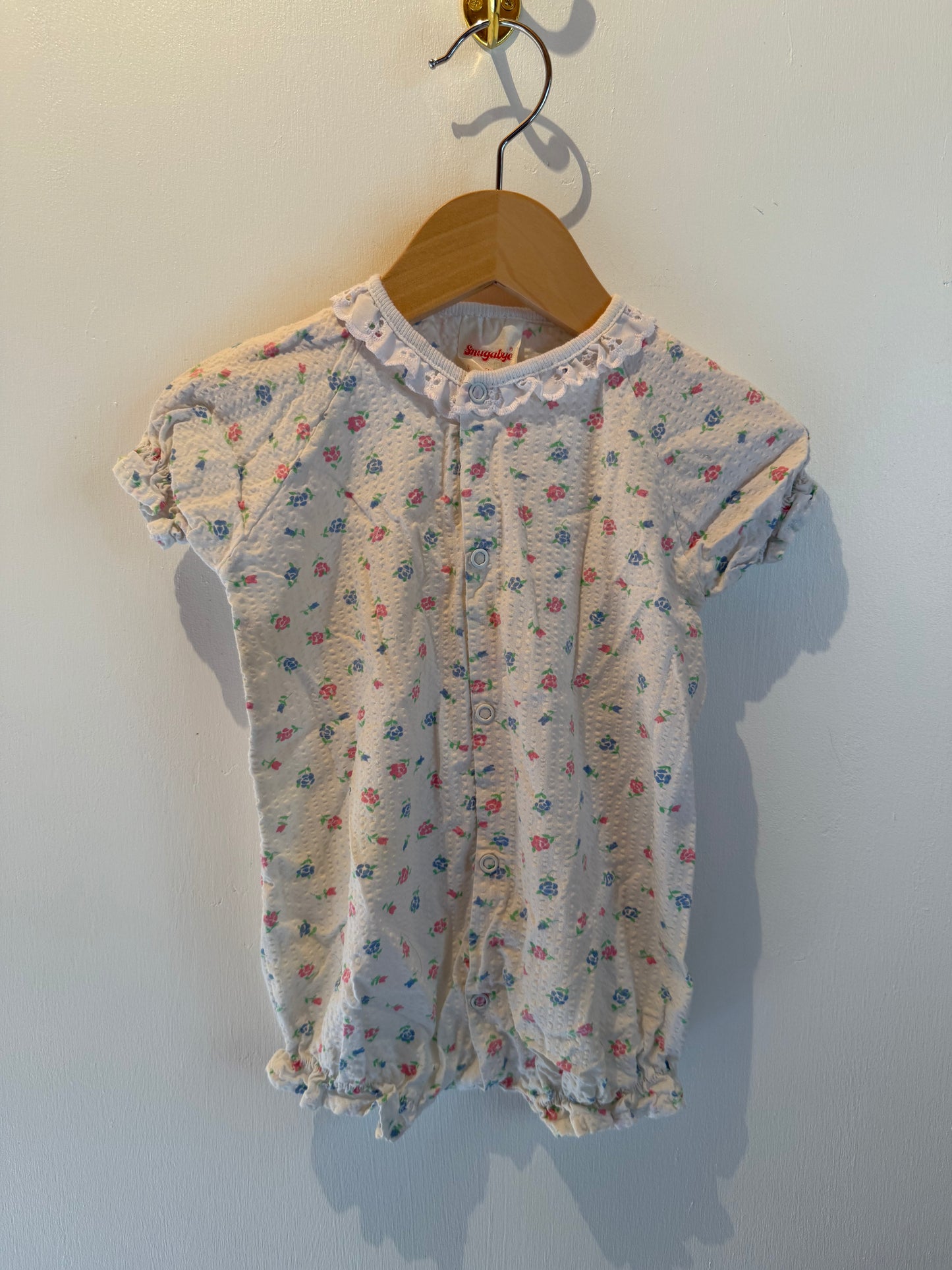 SNUGABYE VINTAGE FLORAL ROMPER 6-12M