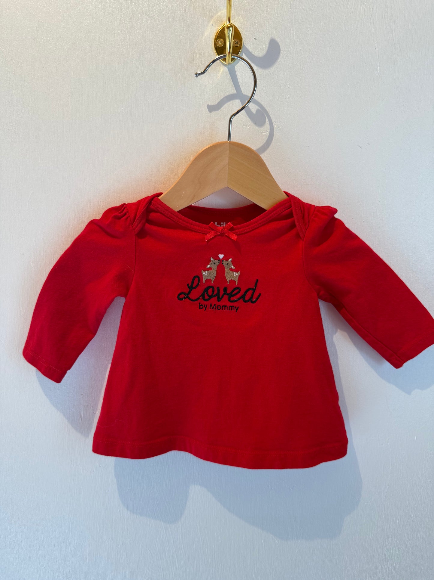 CHILD OF MINE RED SHIRT 0-3M