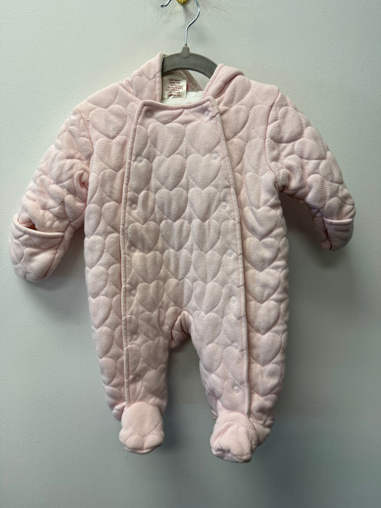FIRST WISH PINK BUNTING SUIT SIZE 0-3M