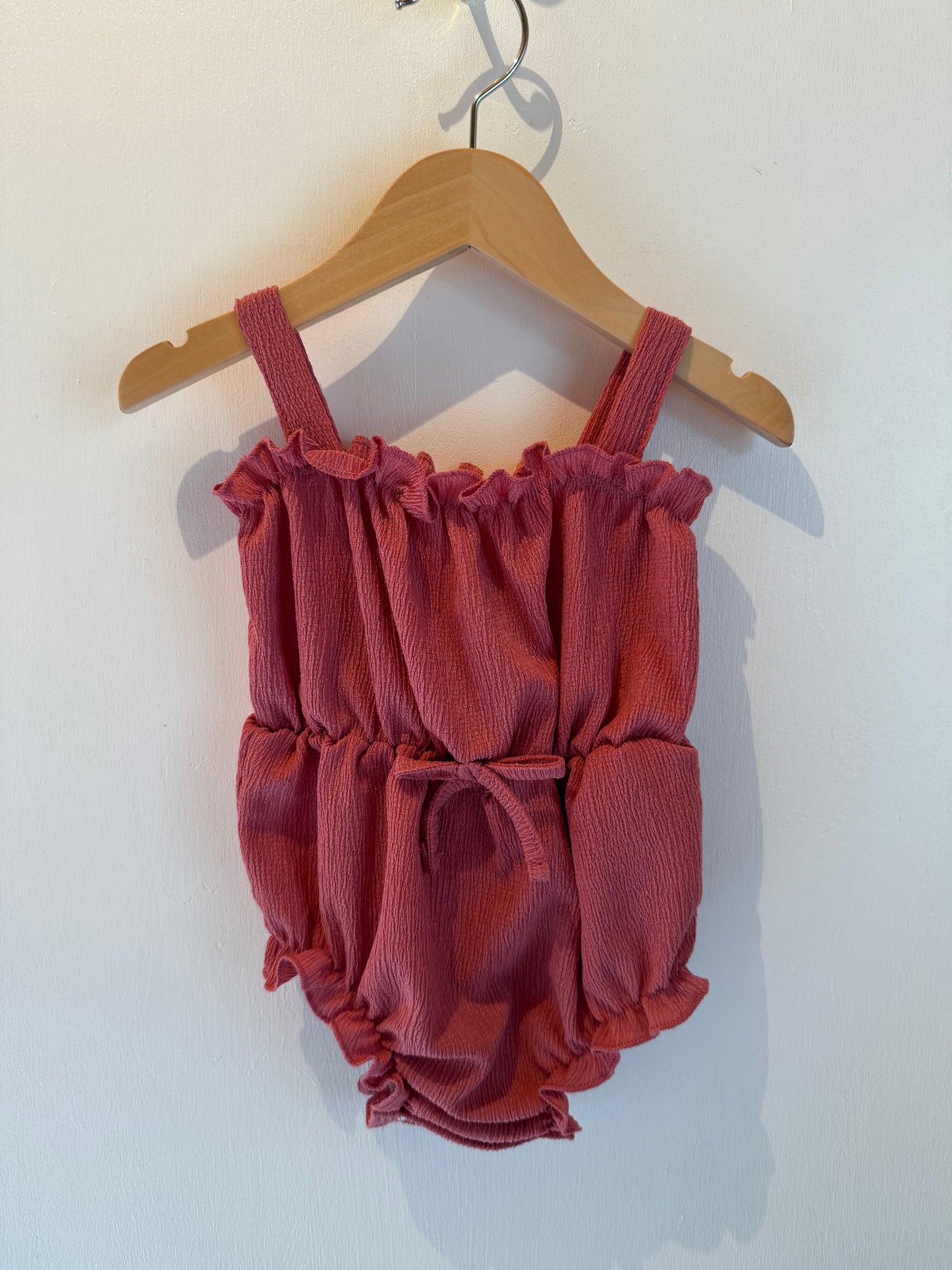 PURPLE BUBBLE ROMPER 6M