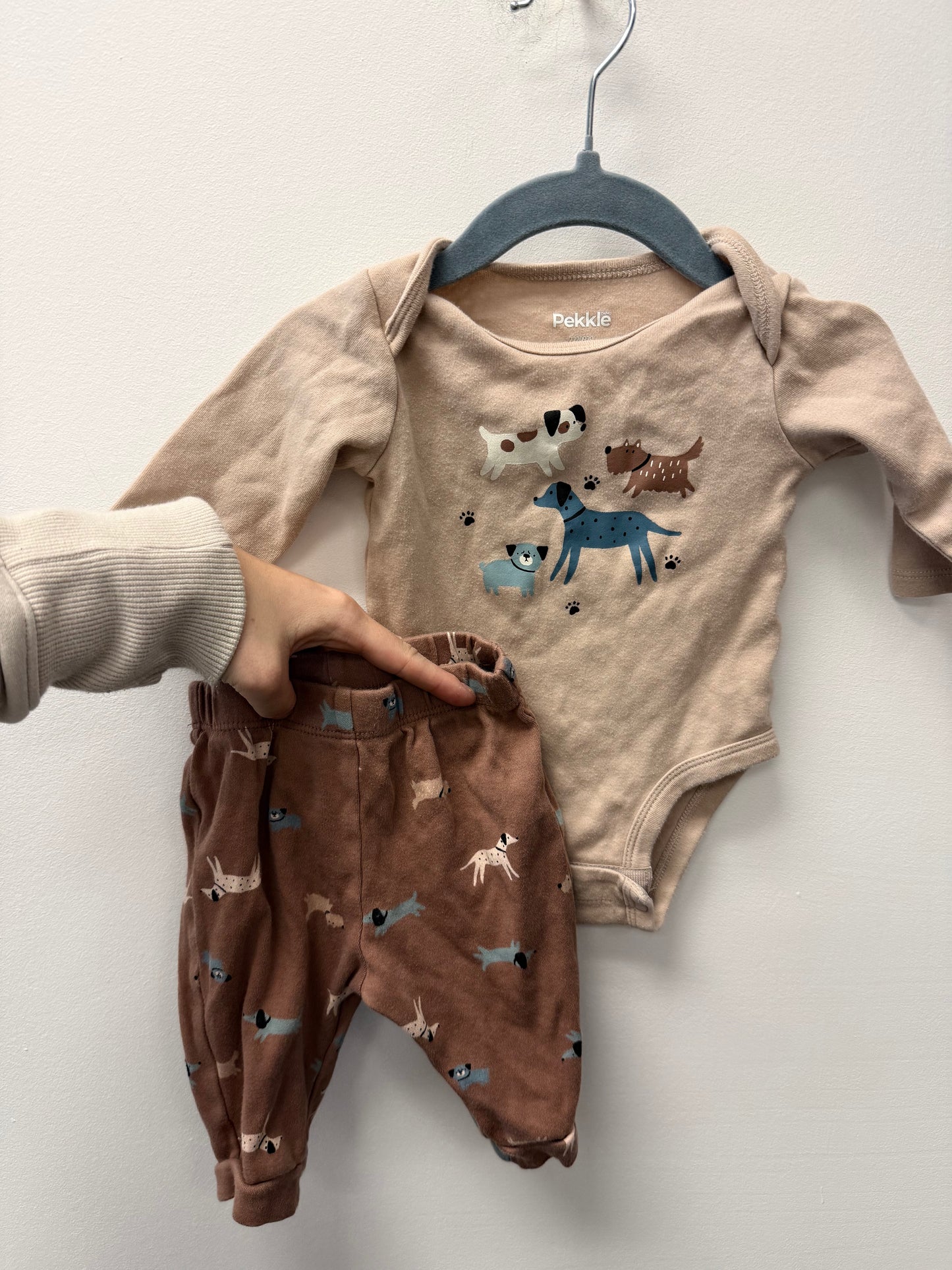 PEKKLE DOG 2 PIECE SET SIZE 3M