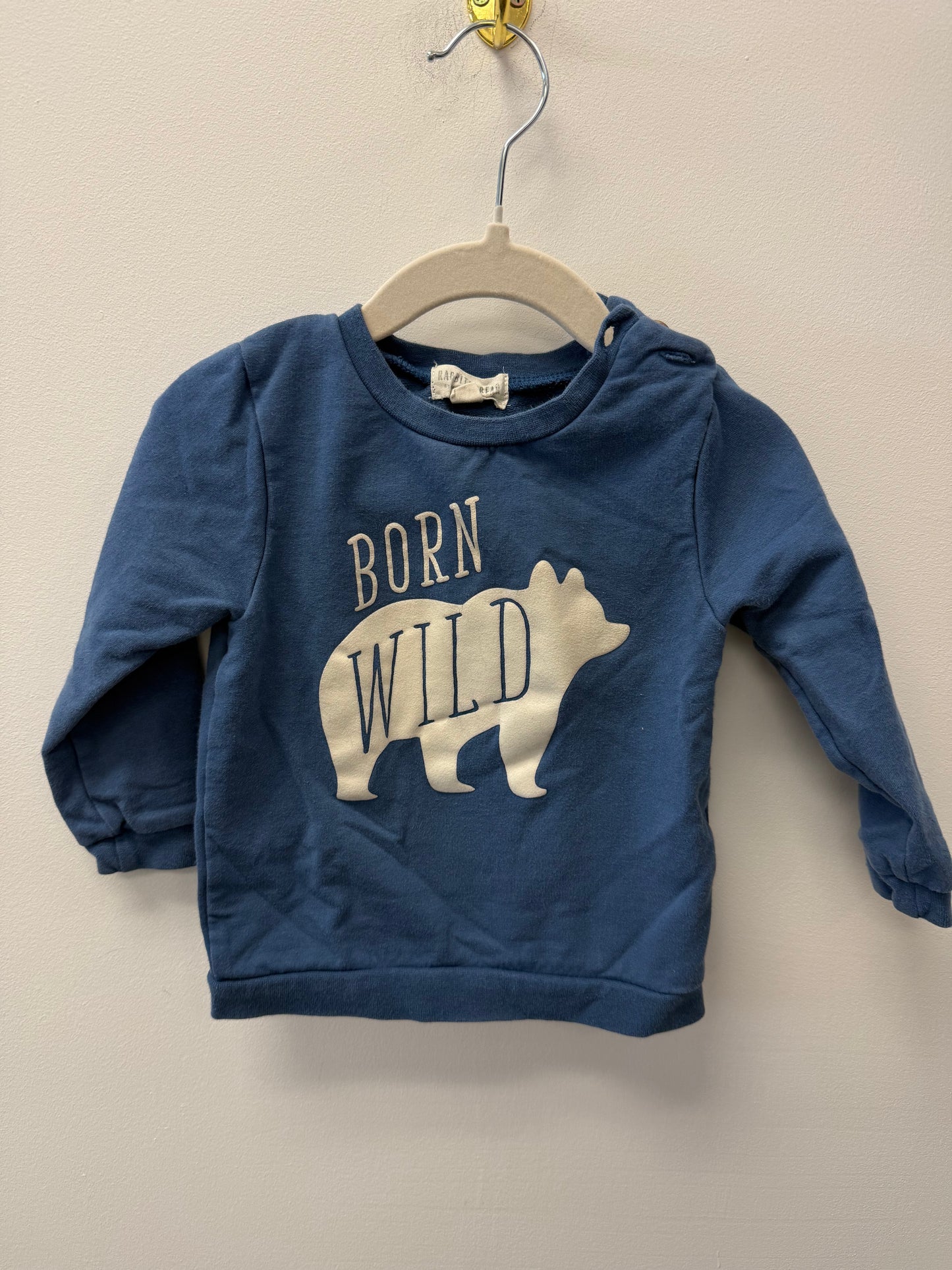 RABBIT + BEAR "BORN WILD" CREW SIZE 24M