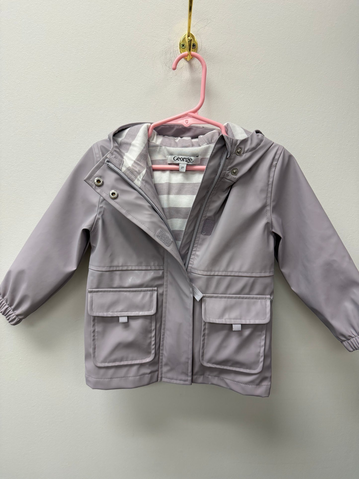 GEORGE PURPLE RAIN COAT SIZE 2T