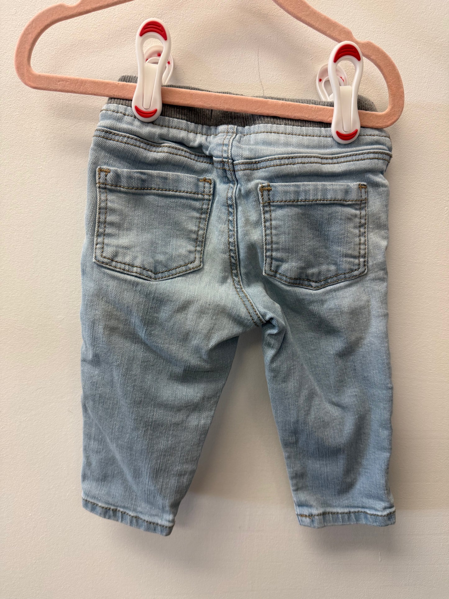 OLD NAVY WAIST BAND JEANS SIZE 12-18M