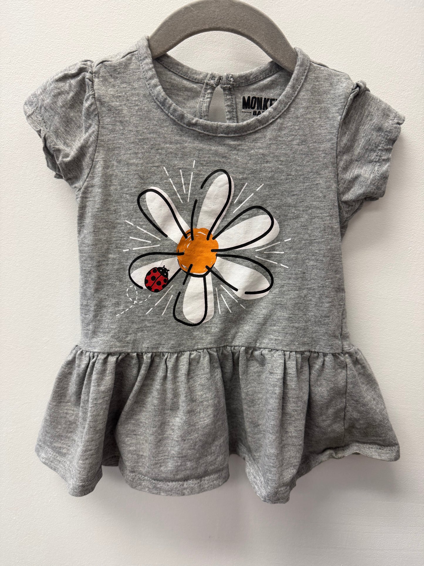 MONKEY BARS FLORAL/LADYBUG SHIRT SIZE 12M