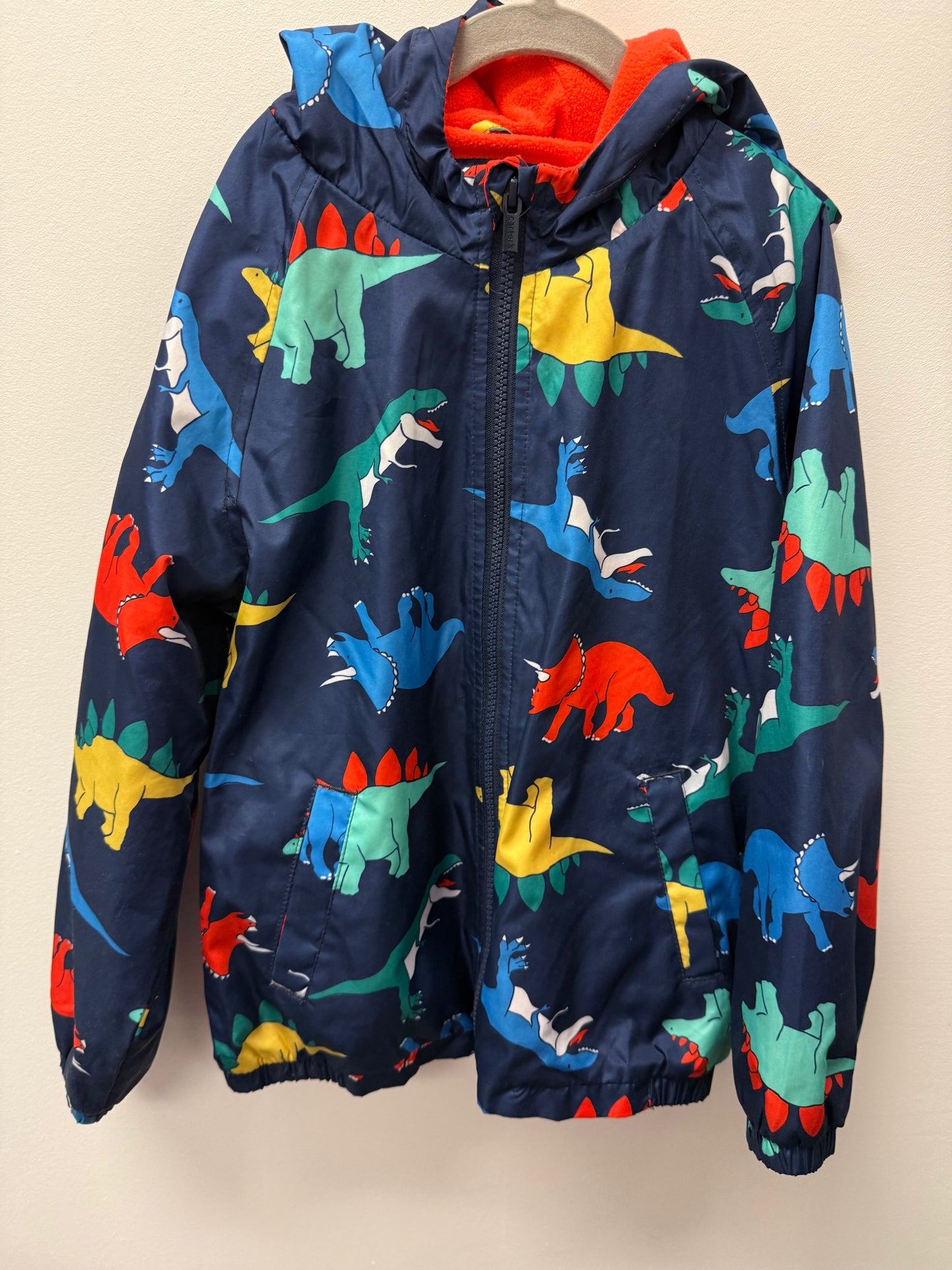 CARTERS FLEECE LINED DINO COAT SIZE 7