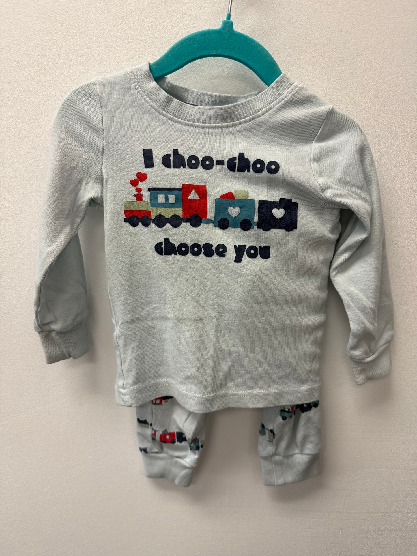 GEORGE CHOO CHOO TRAIN PJ'S SIZE 18-24M