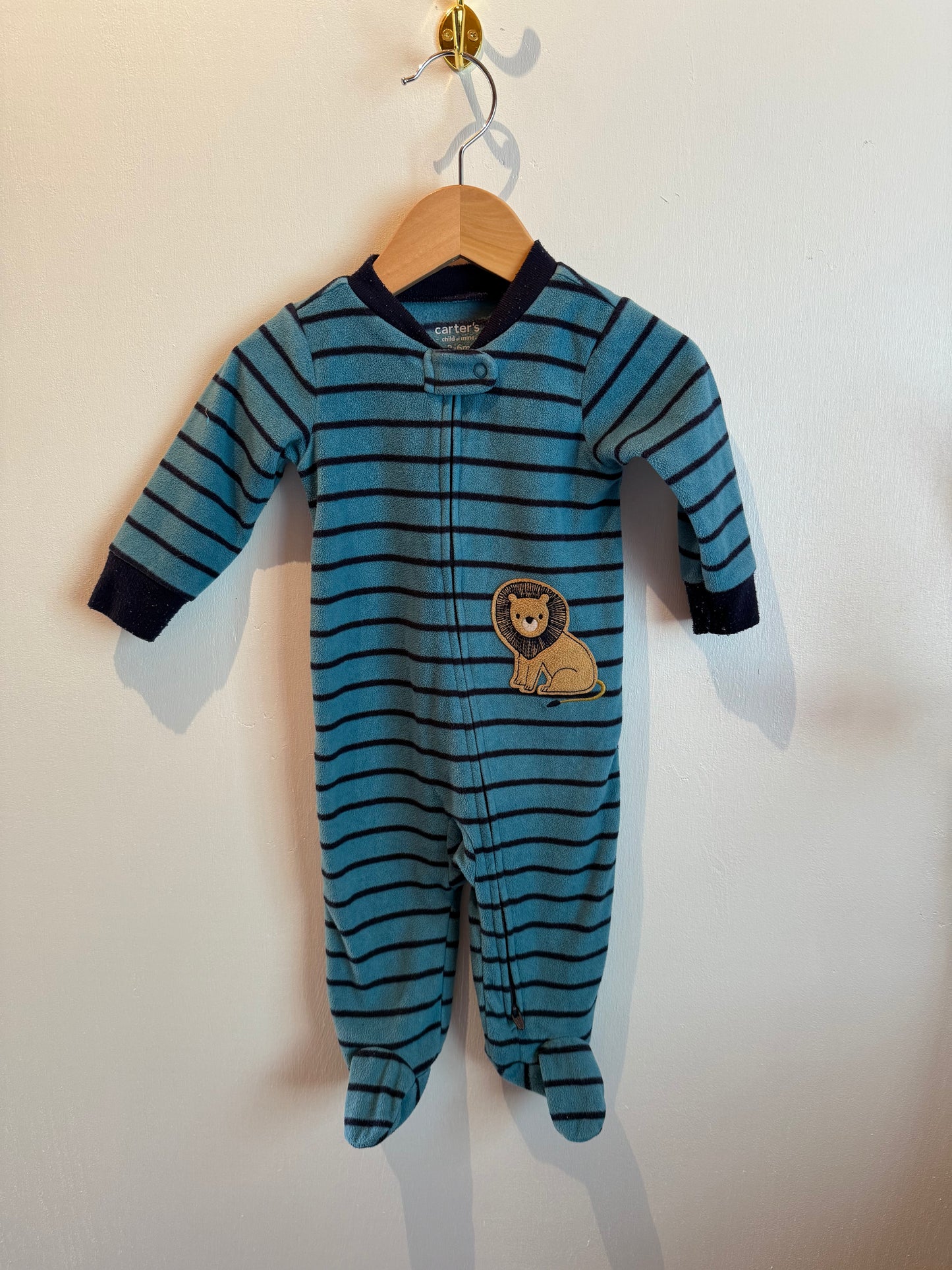 CARTERS FLEECE LION SLEEPER 3-6M