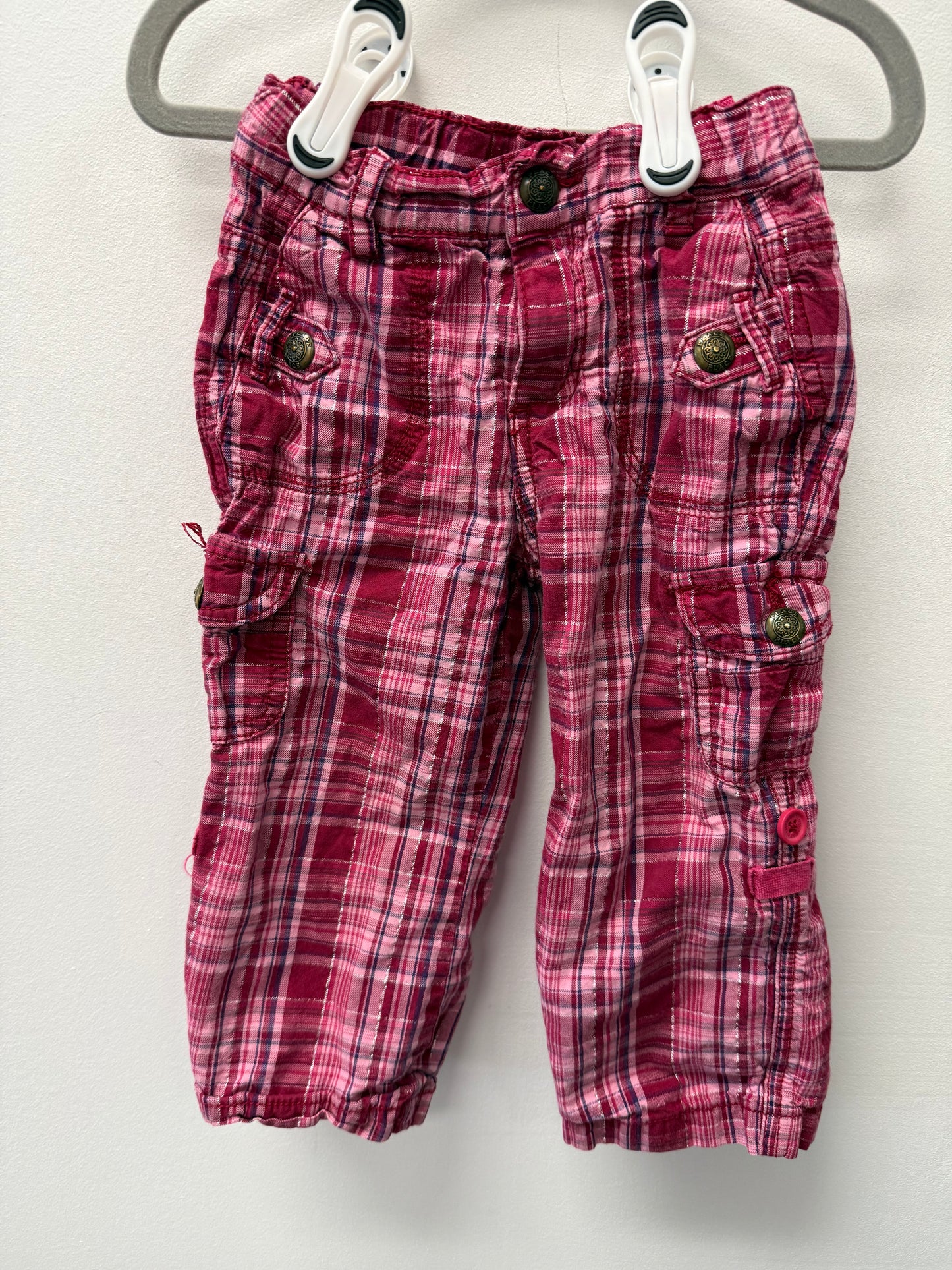 CHILDRENS PLACE PINK CARGO PANTS SIZE 24M