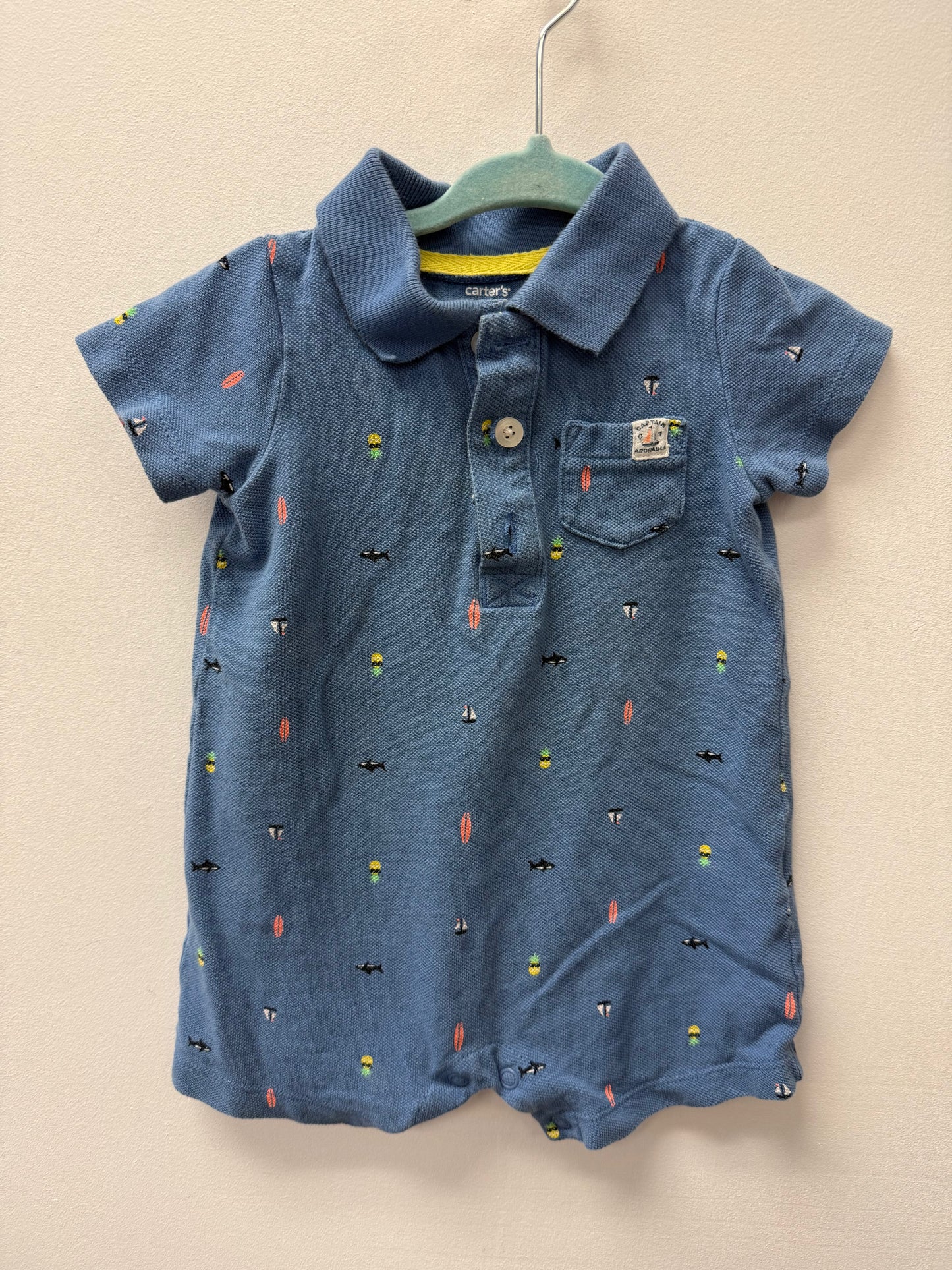 CARTERS SAILBOAT ROMPER SIZE 6M