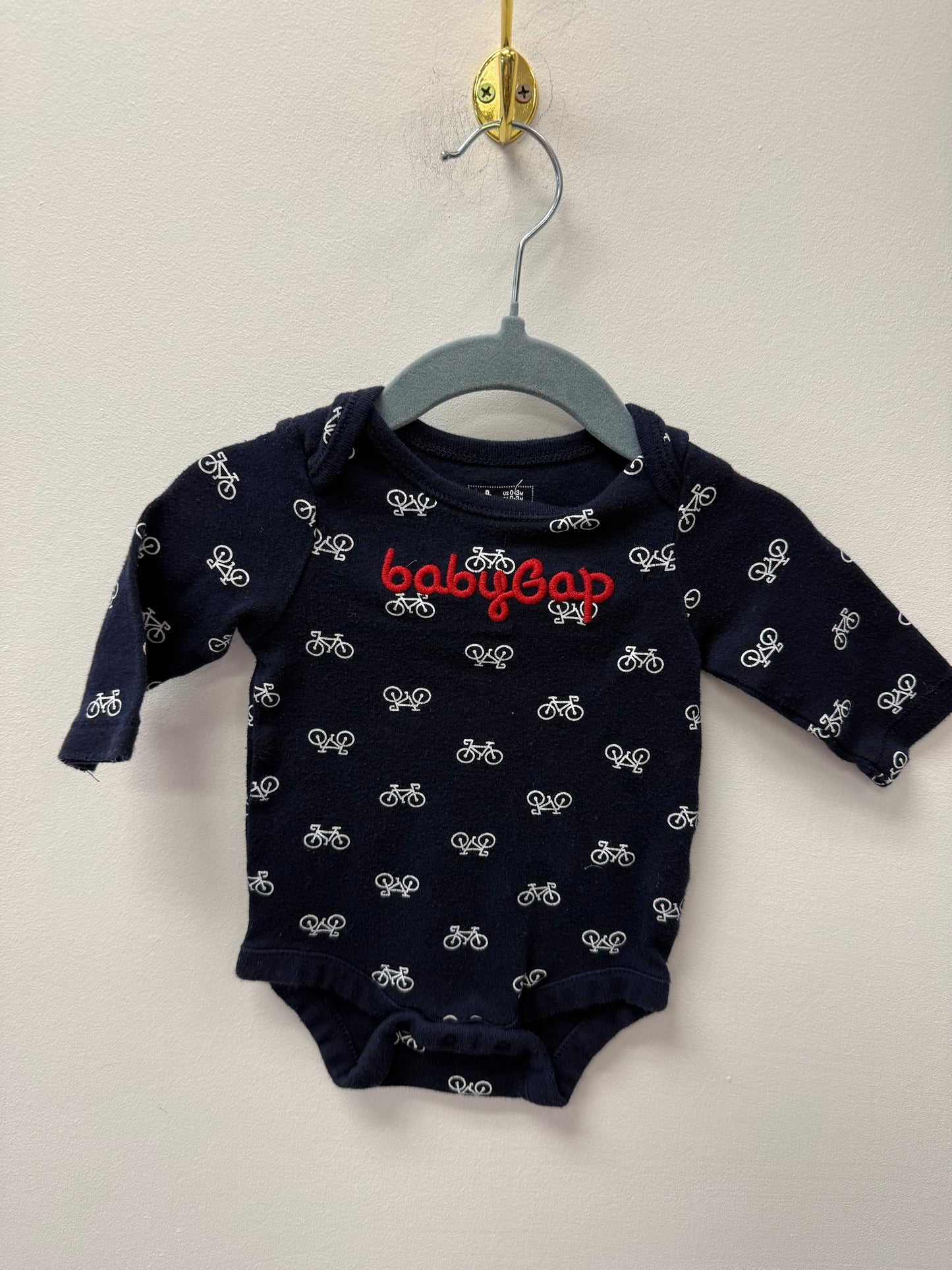 BABY GAP BIKE ONESIE SIZE 0-3M