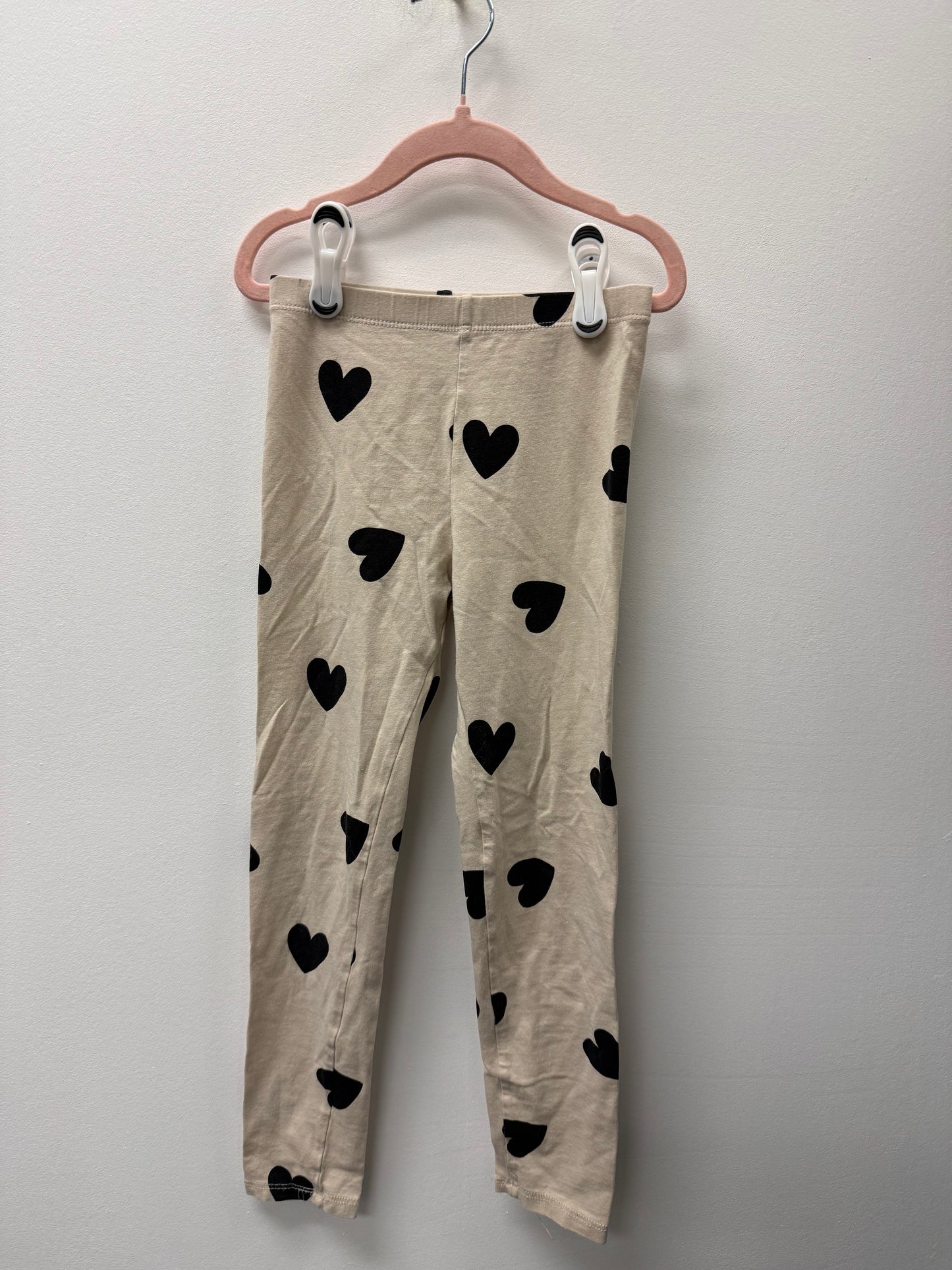 H&M HEART LEGGINGS SIZE 7-8