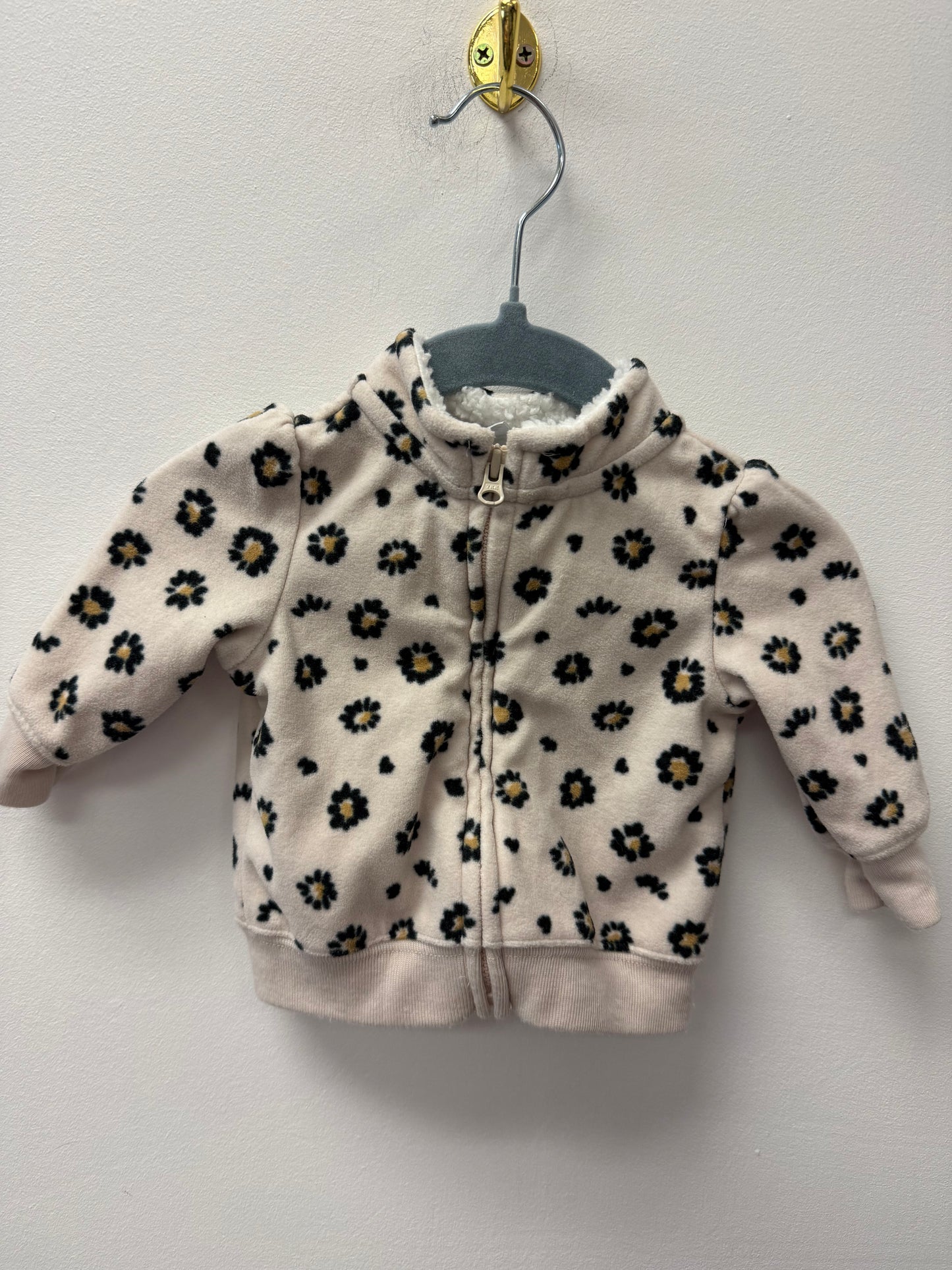 CARTERS FLEECE FLORAL SWEATER SIZE NEWBORN
