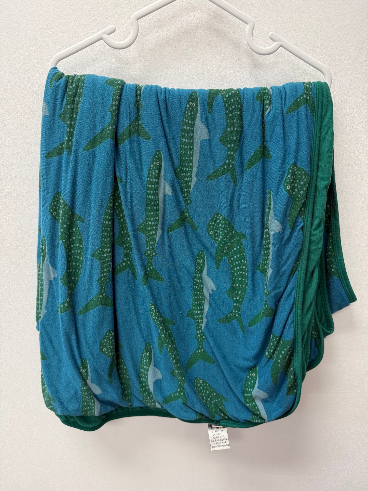 KICKEE PANTS LARGE CHILD SIZE FISH BAMBOO BLANKET