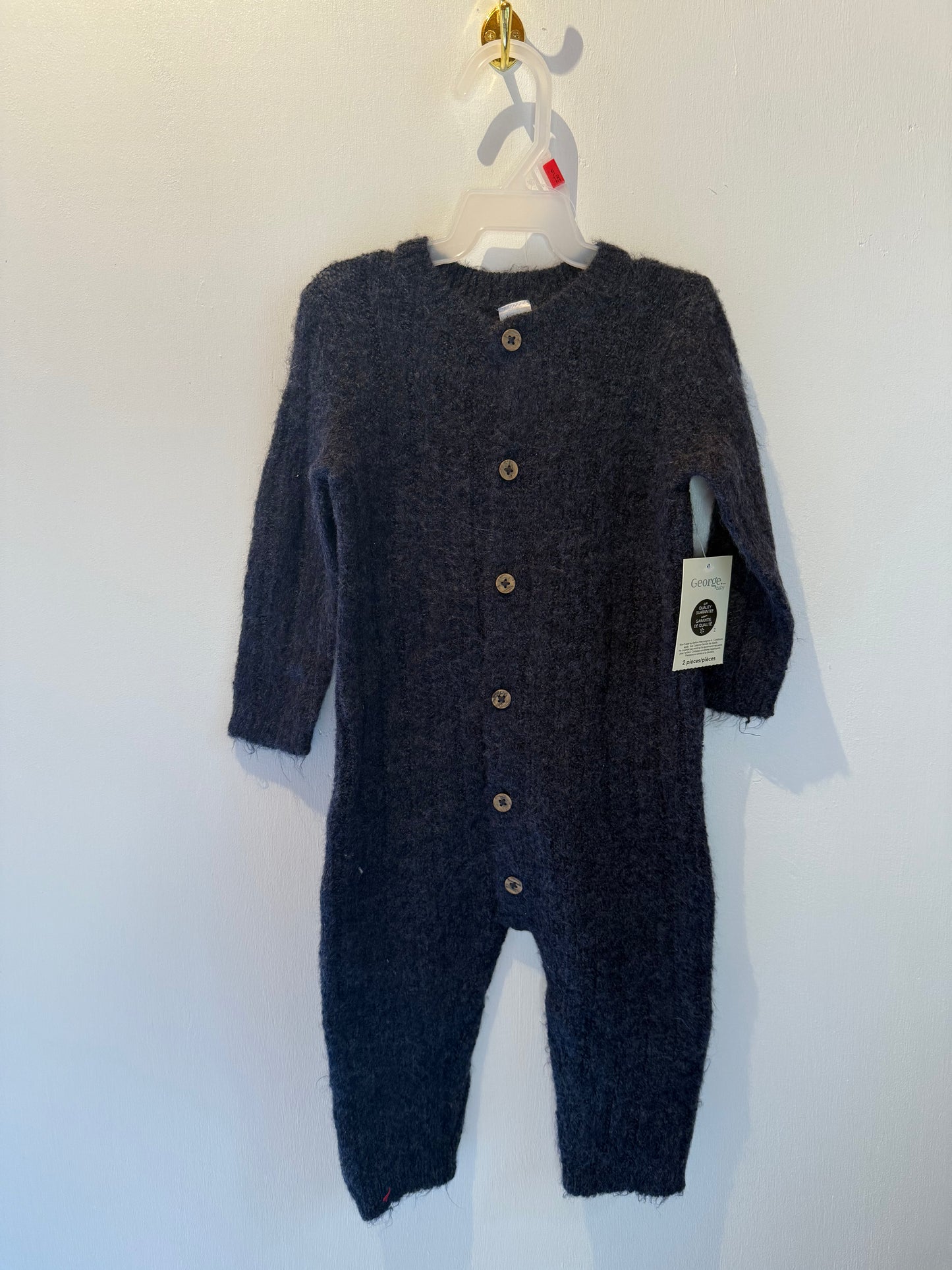 GEORGE NEW BLUE KNIT ONE PIECE 6-12M