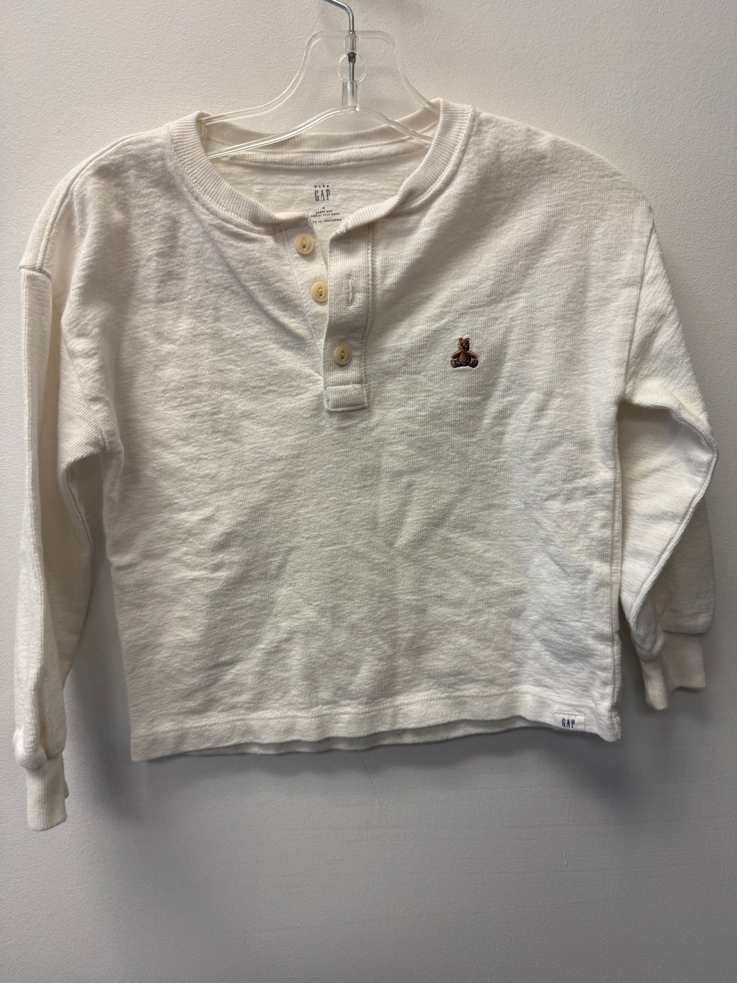 BABY GAP WHITE LONG SLEEVE SIZE 4