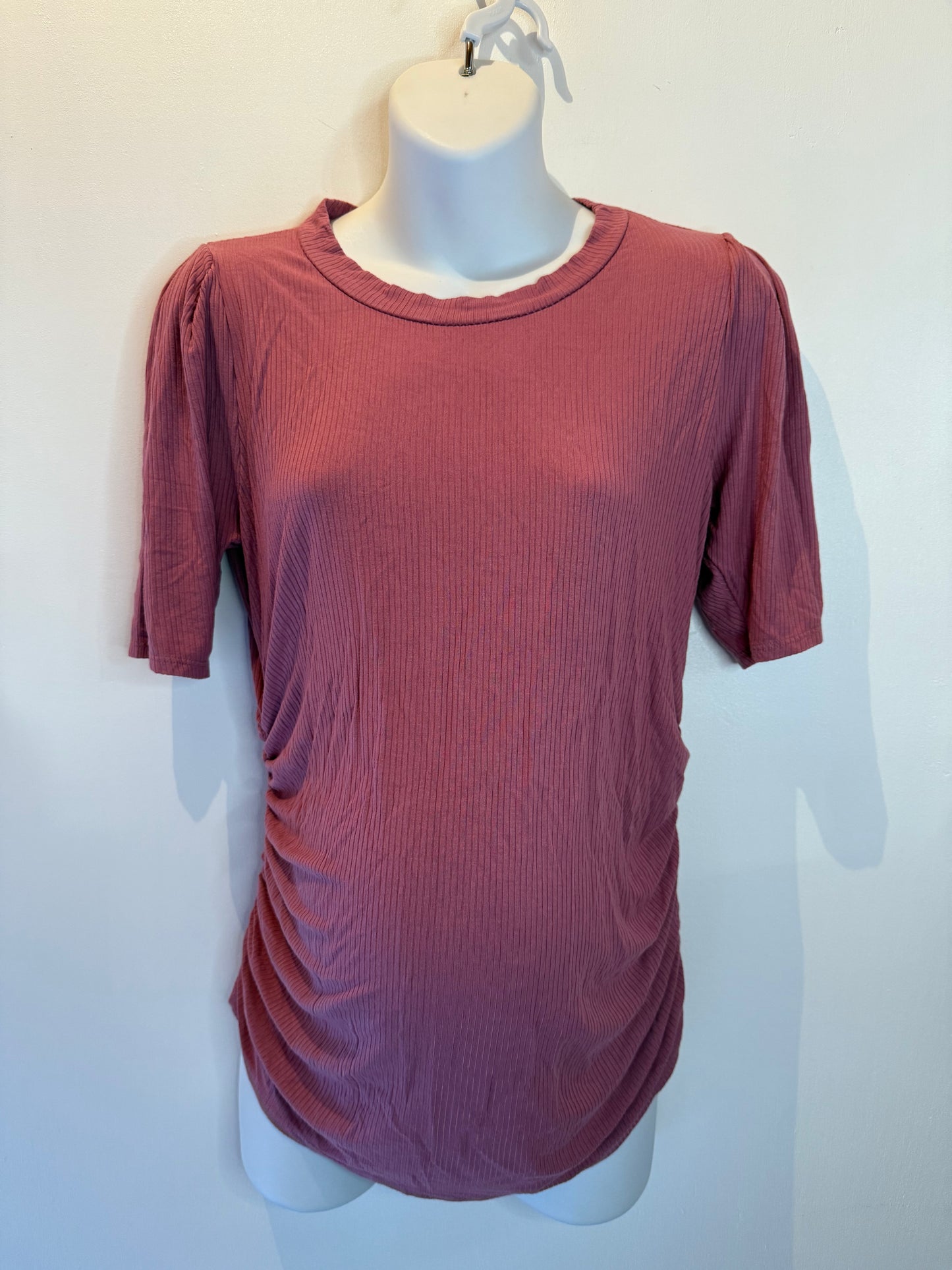 Hello Mia purple waffle print shirt size large