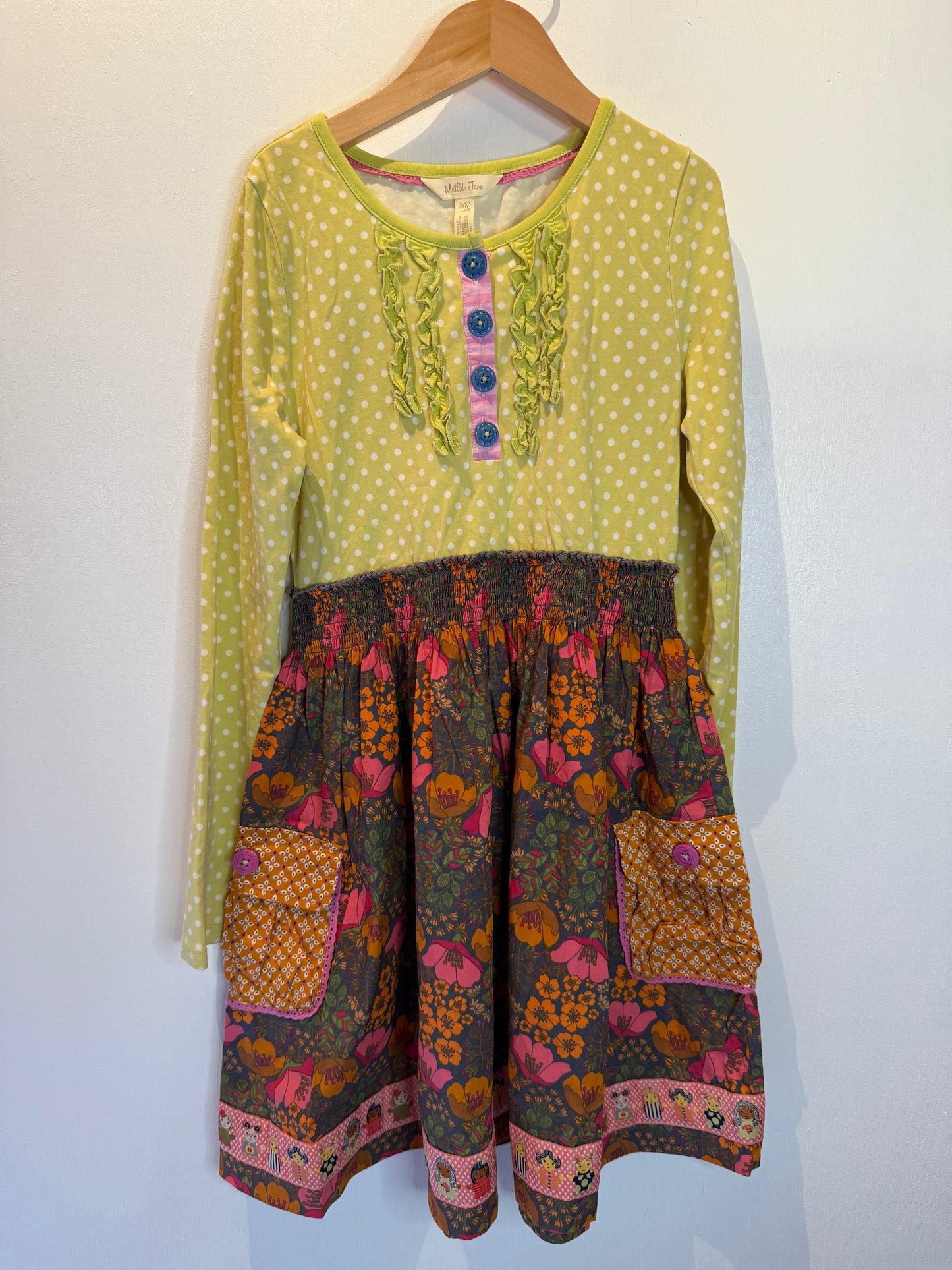 Matidla Jane Green polka dot dress size 10