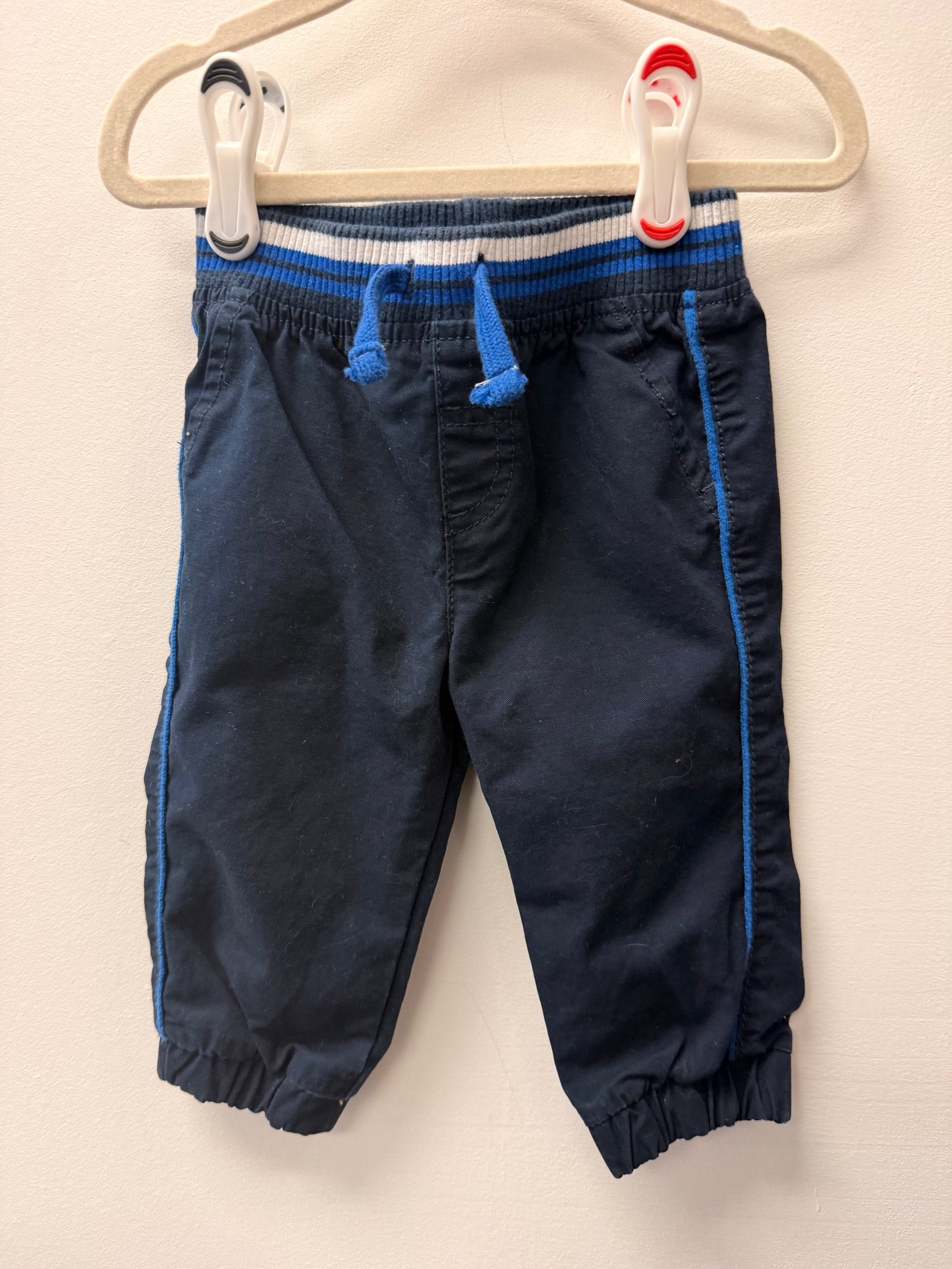 JOE FRESH BLUE STRIPPED WAIST BAND PANTS SIZE 6-12M