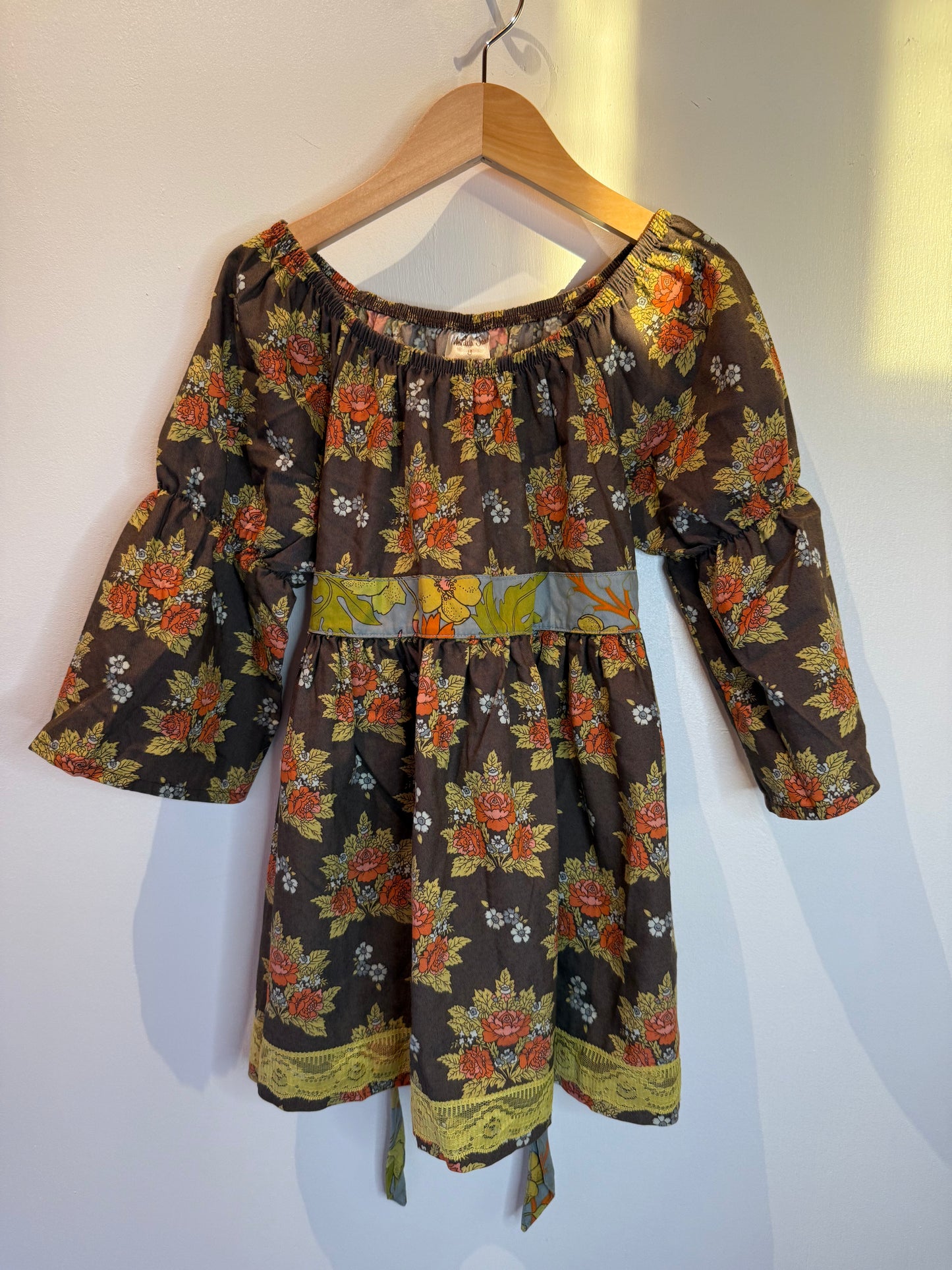 Matilda Jane brown floral shirt size 8