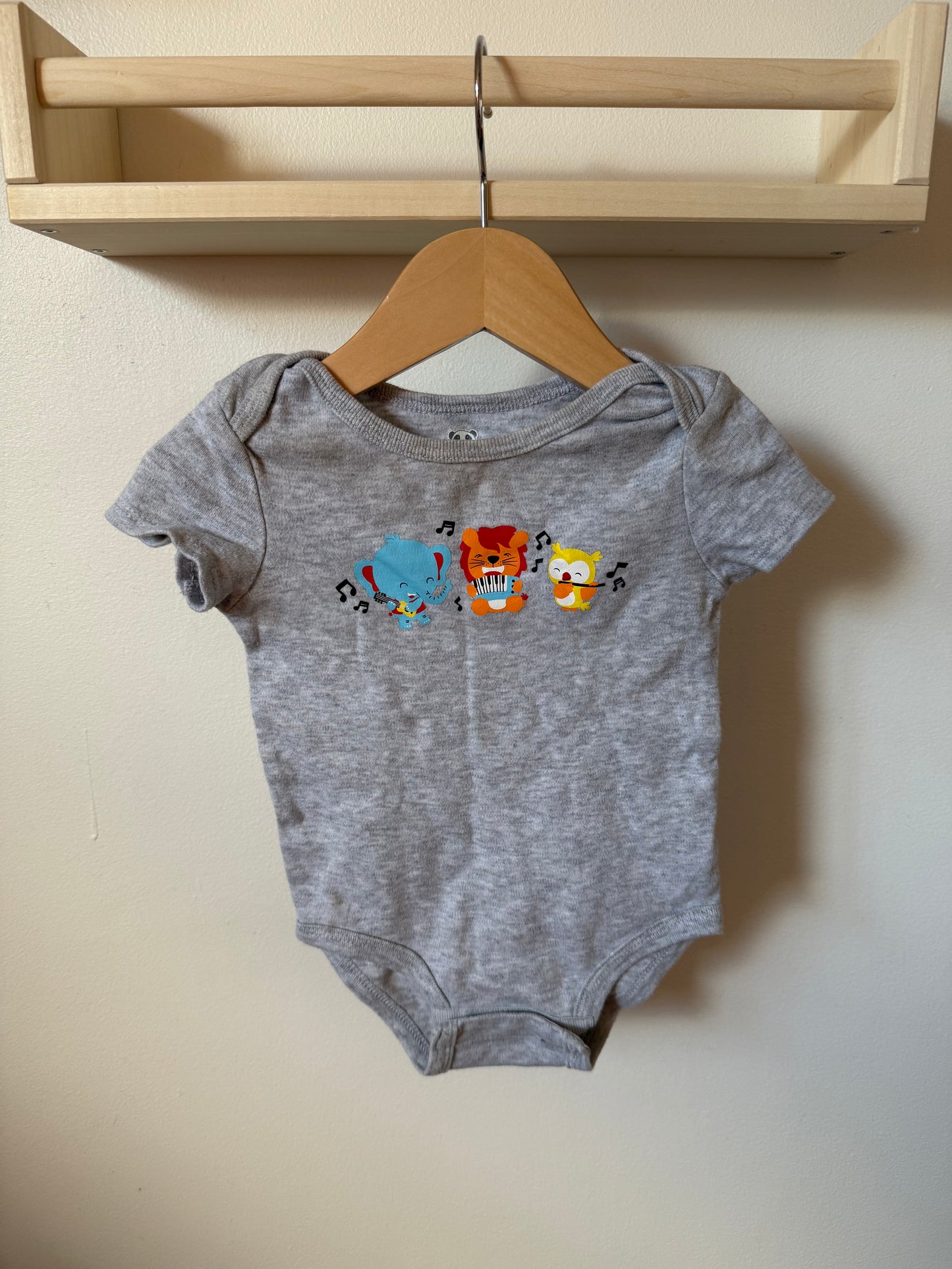 ROCOCO ANIMALS & MUSIC ONESIE 9M