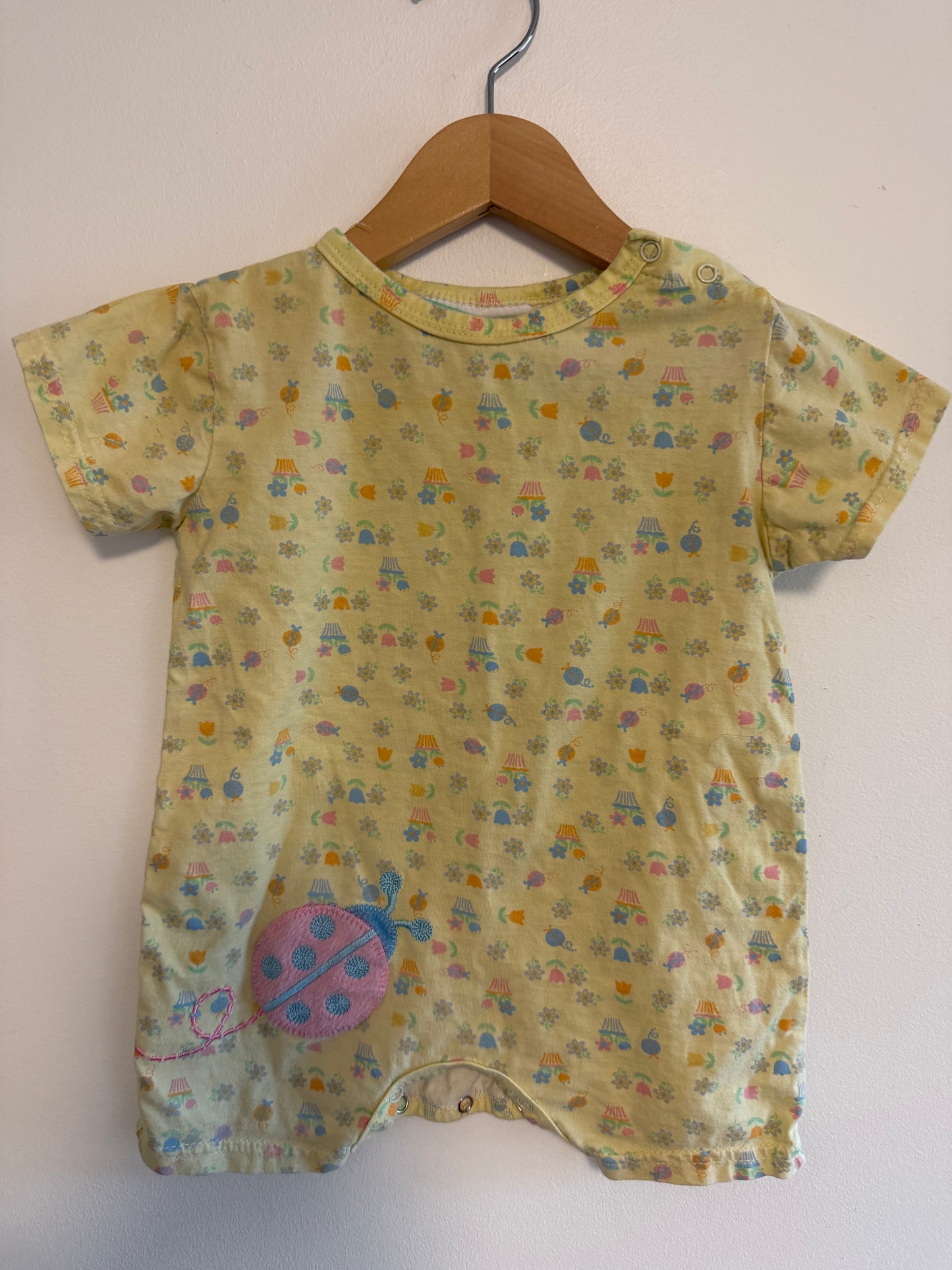 VINTAGE BROOKS FITCH BABY LADYBUG ROMPER SIZE 24M