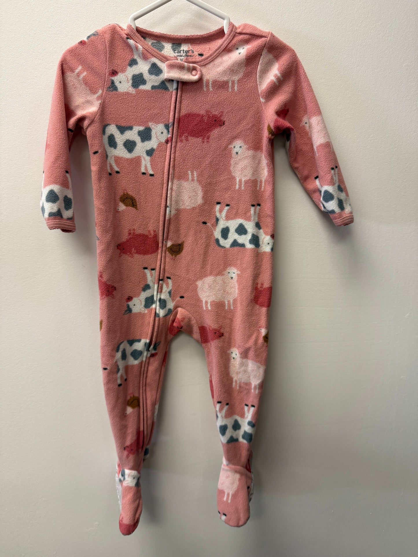 CARTERS FLEECE FARM SLEEPER SIZE 18M