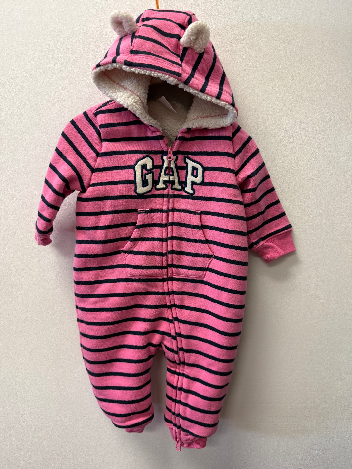 BABY GAP SHERPA LINED ONE PIECE SIZE 3-6M
