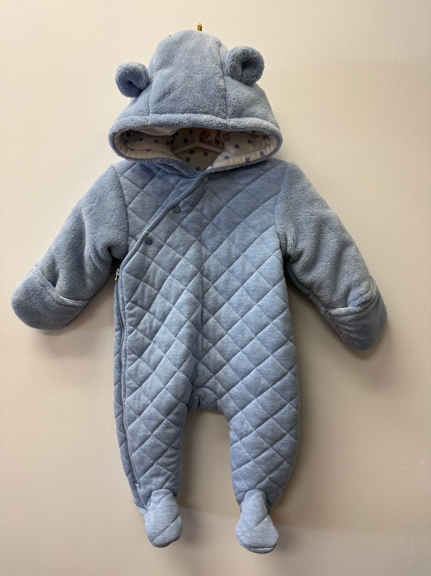 FIRST WISH BLUE BUNTING SUIT SIZE 3-6M