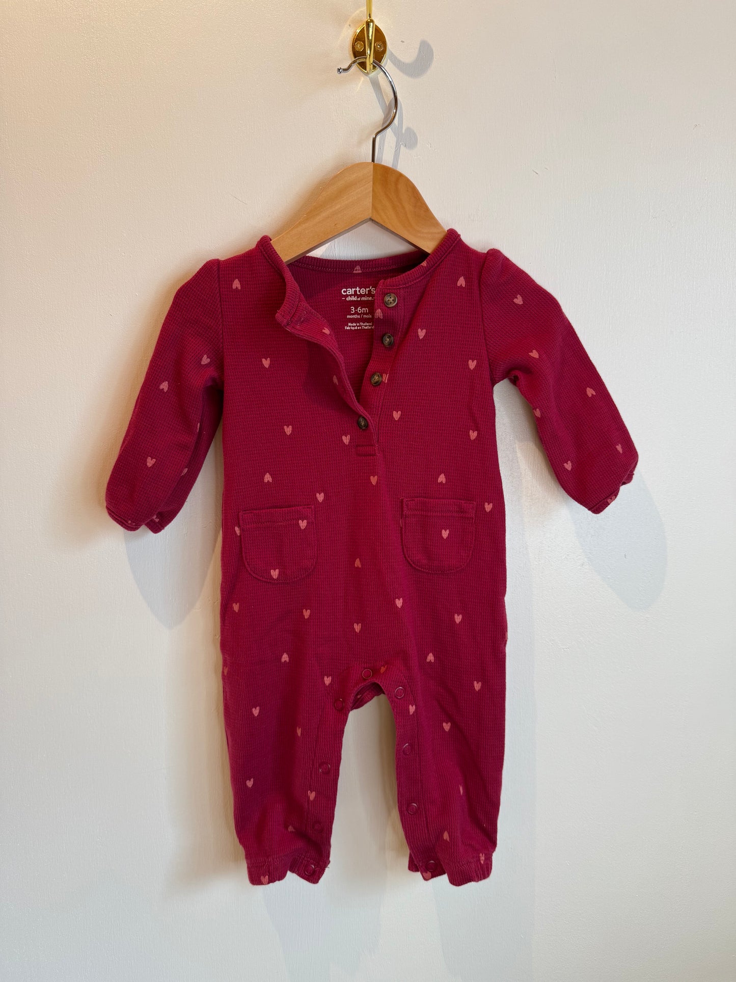 CARTERS HEART ROMPER 3-6M