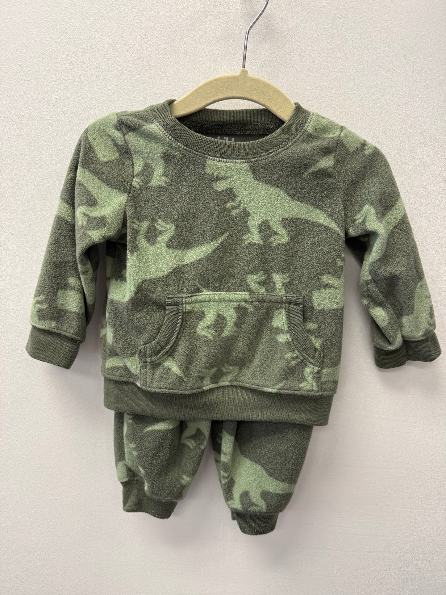 CARTERS FLEECE DINO OUTFIT SIZE 6-9M