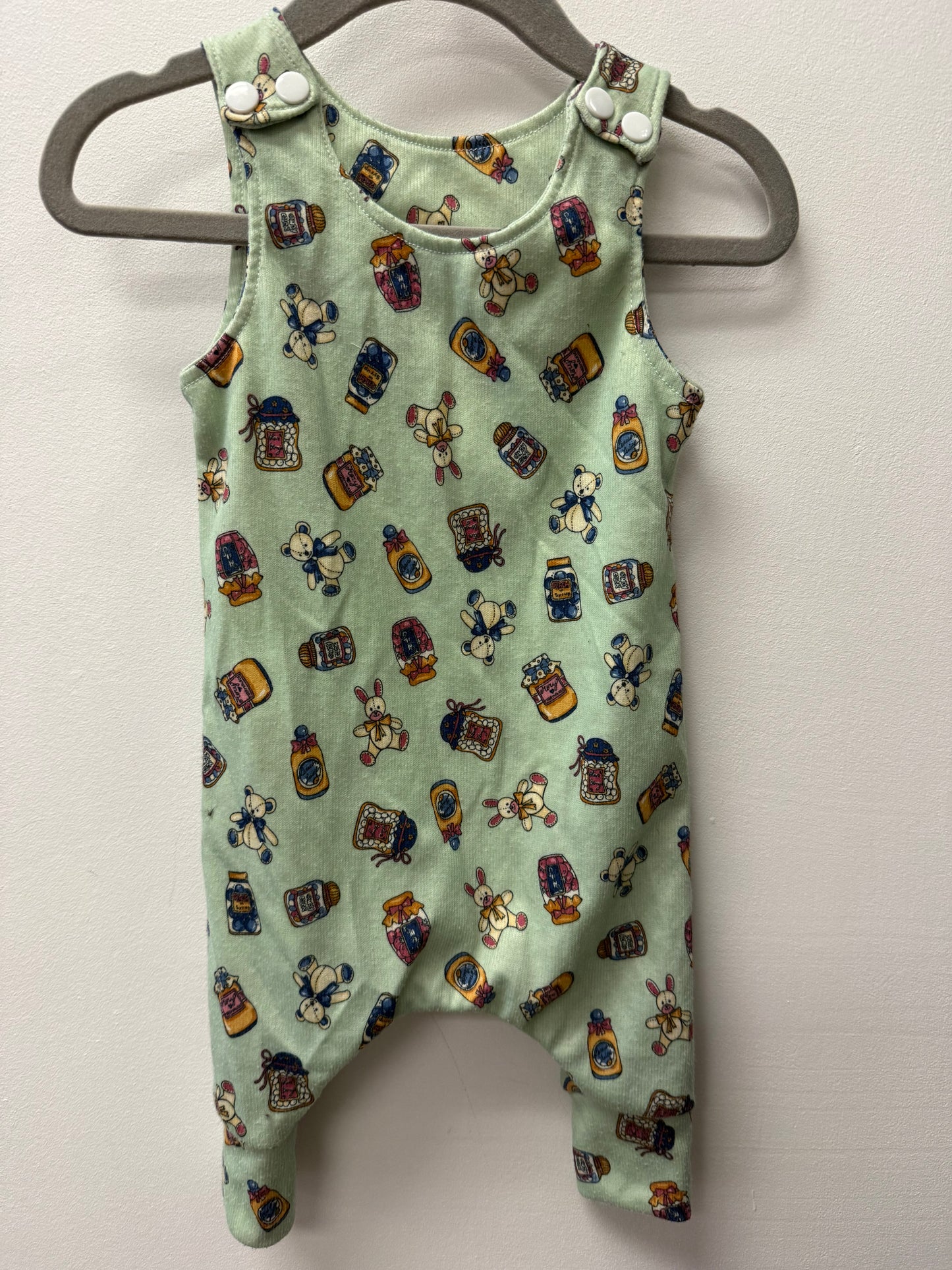 VINTAGE BEARS & JAM JARS ROMPER SIZE 3-6M