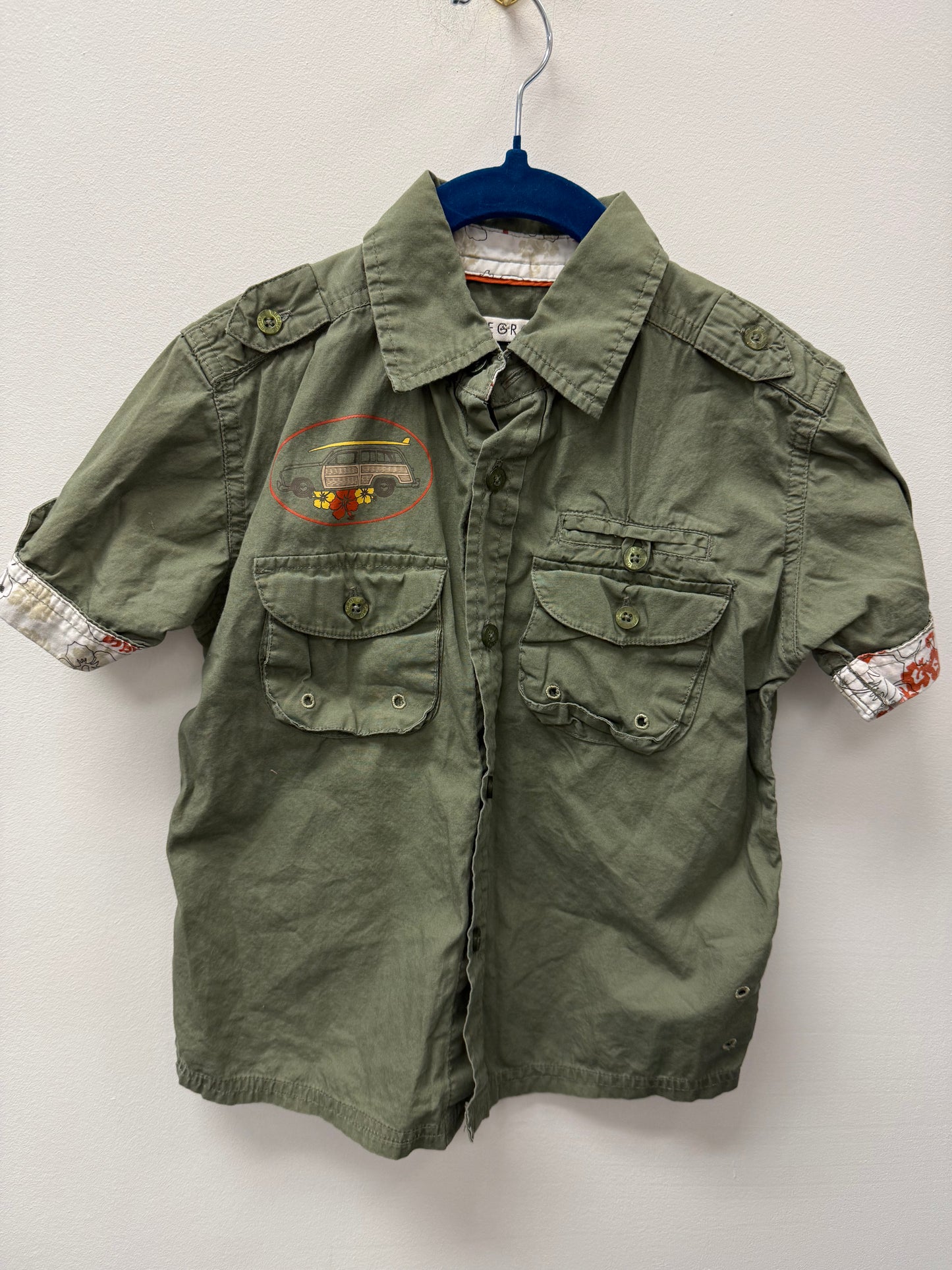 GEORGE SURFER VAN BUTTON UP SIZE 5T