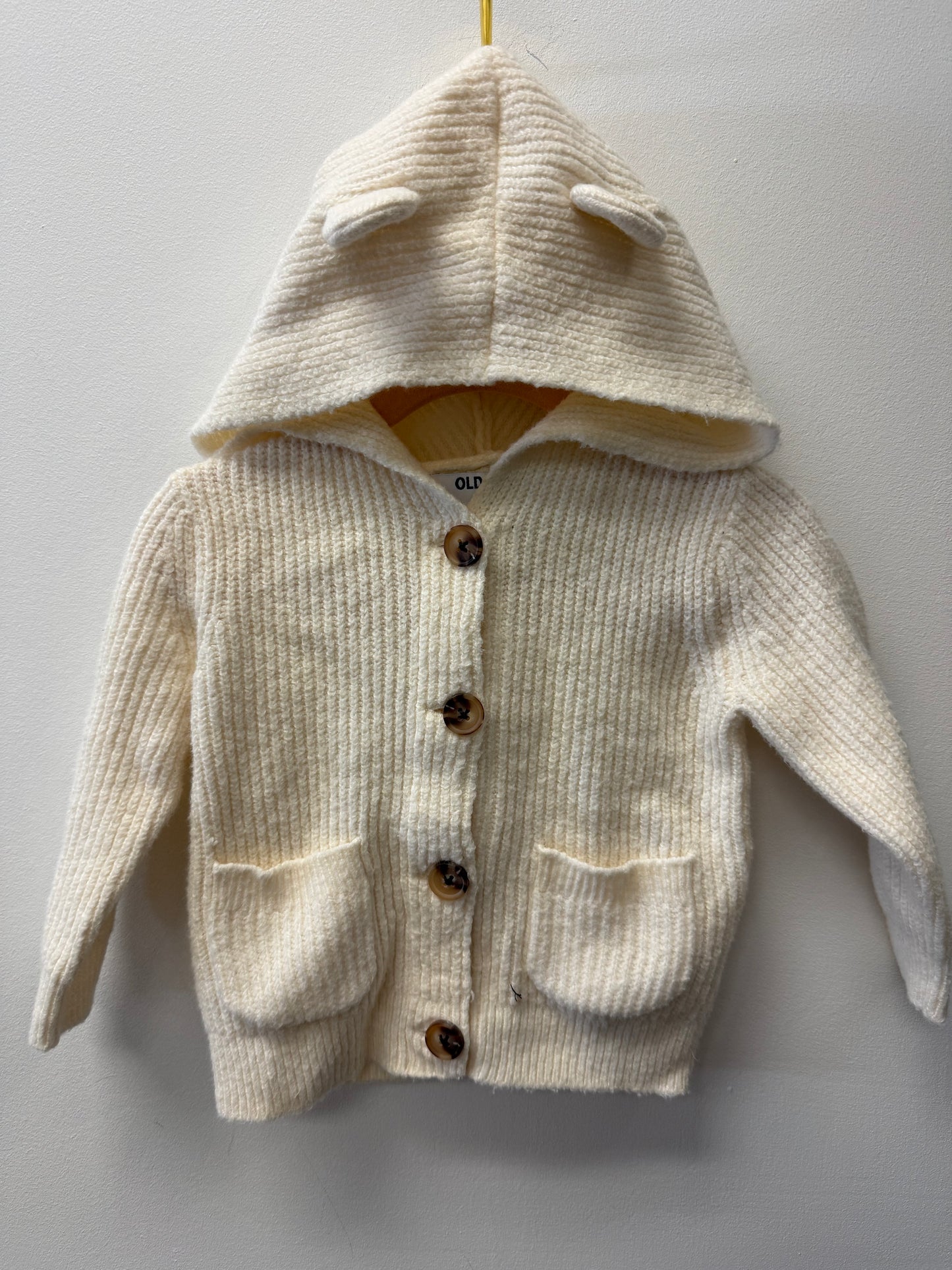 OLD NAVY WHITE KNIT SWEATER SIZE 6-12M
