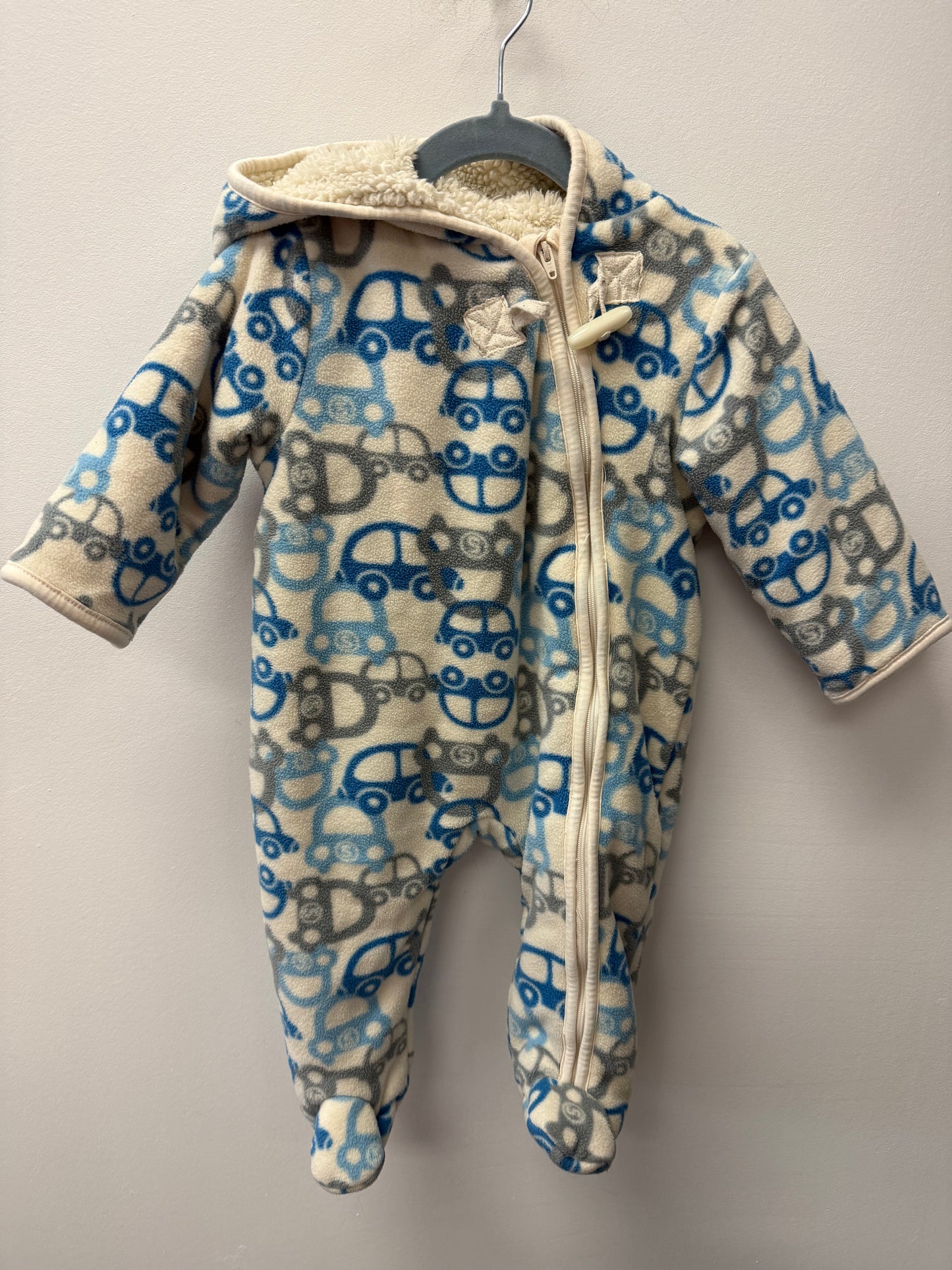 JOE FRESH CARS BUNTING SUIT SIZE 3-6M