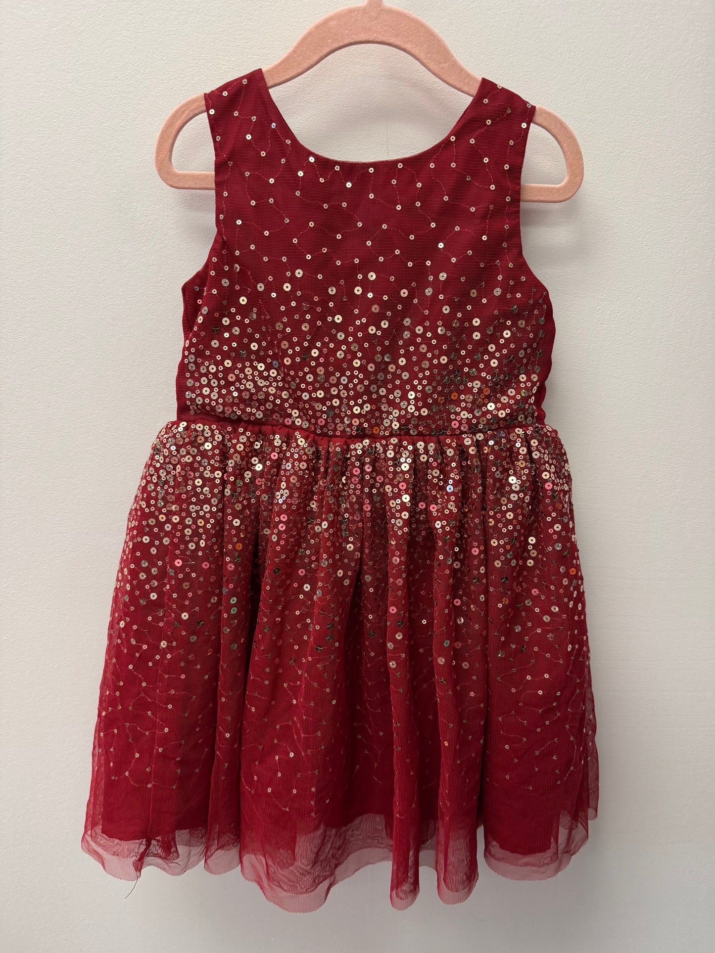 H&M RED SEQUIN DRESS SIZE 3T